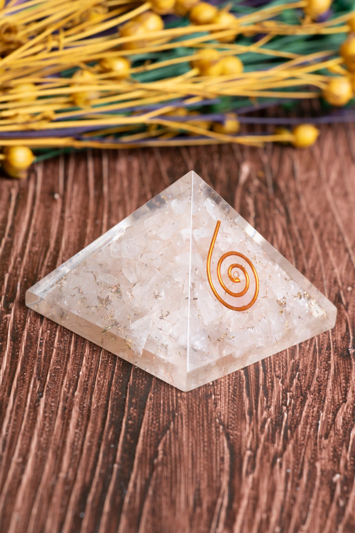 Image of Sertifikalı Pembe Kuvars Doğal Taş Aşk Piramidi S.K: 0010