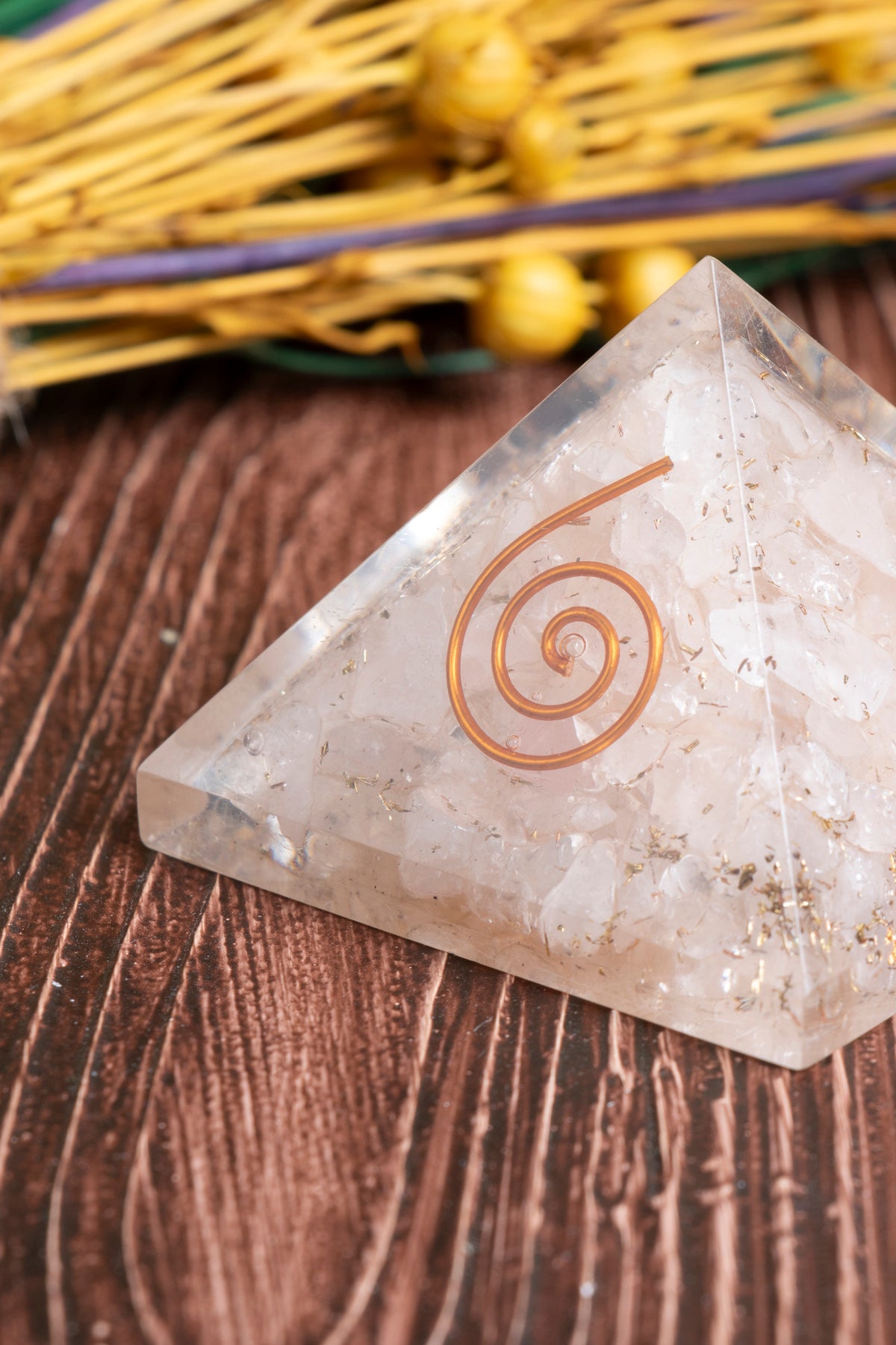 Image of Sertifikalı Pembe Kuvars Doğal Taş Aşk Piramidi S.K: 0010