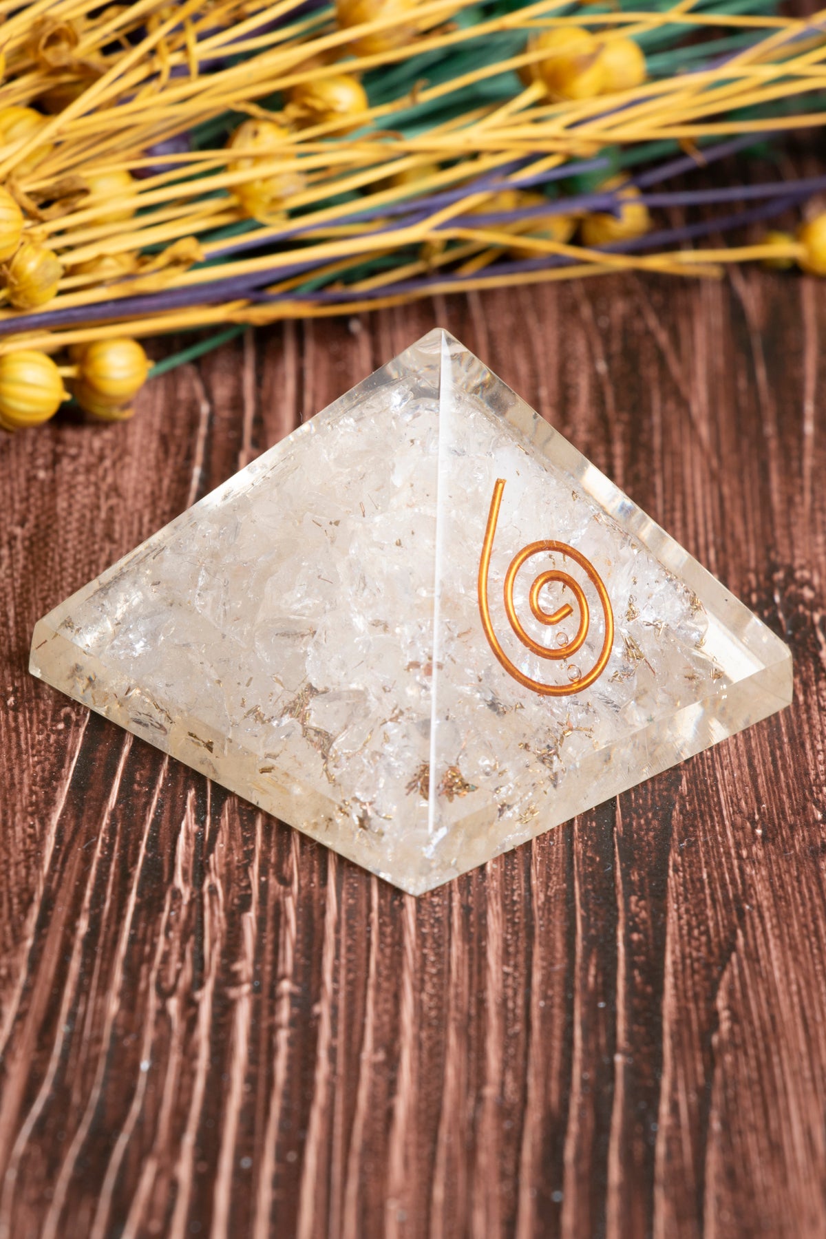 Image of Sertifikalı Kristal Kuvars Doğal Taş Niyet Piramidi S.K: 0011