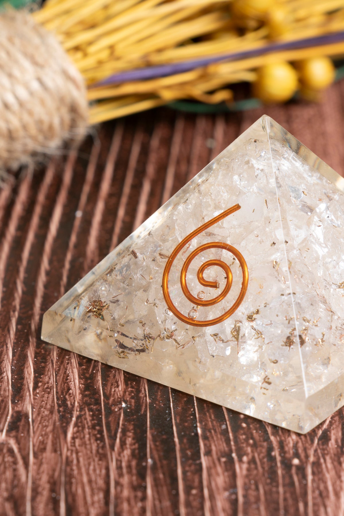 Image of Sertifikalı Kristal Kuvars Doğal Taş Niyet Piramidi S.K: 0011