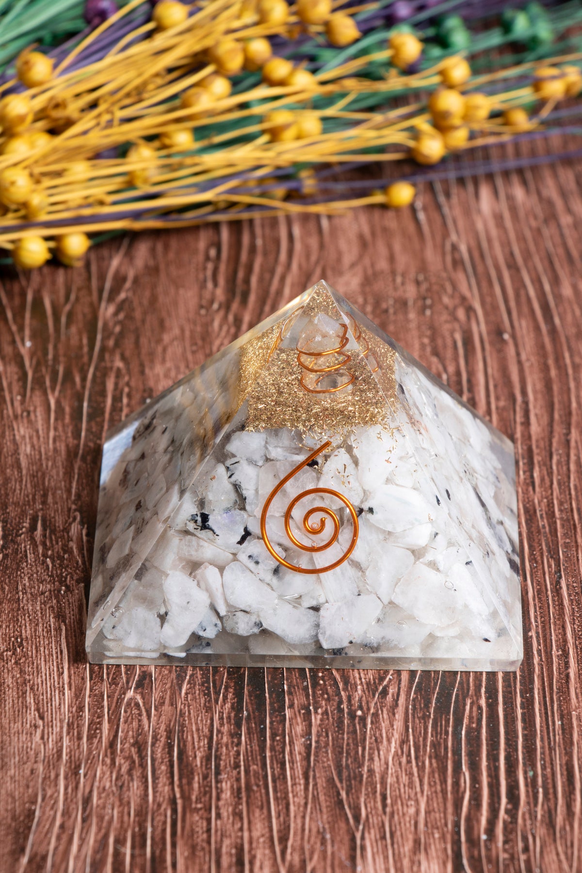 Image of Sertifikalı Ay Taşı Doğal Taş Sezgi Piramidi S.K: 0014