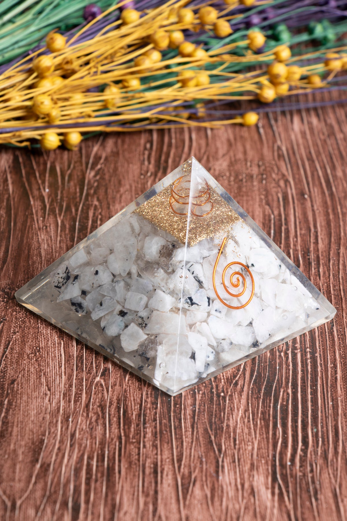 Image of Sertifikalı Ay Taşı Doğal Taş Sezgi Piramidi S.K: 0014