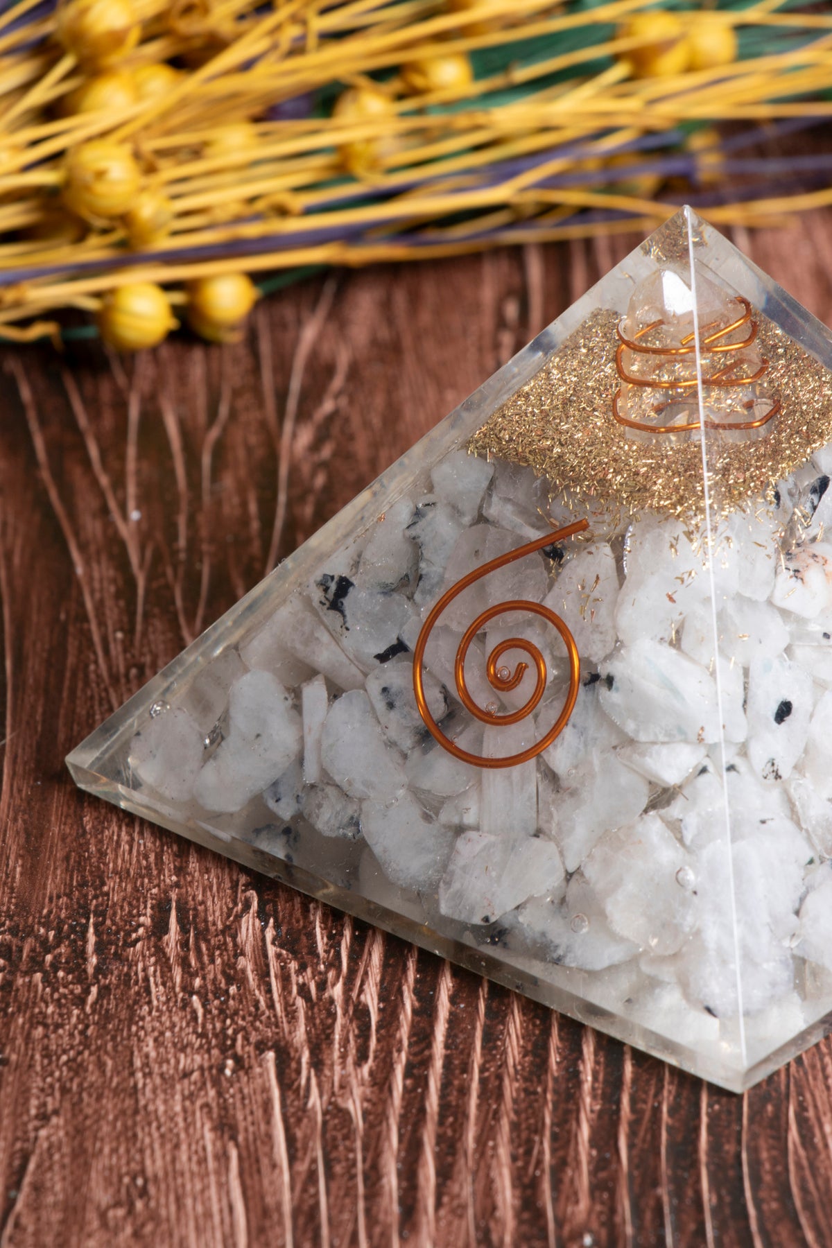 Image of Sertifikalı Ay Taşı Doğal Taş Sezgi Piramidi S.K: 0014