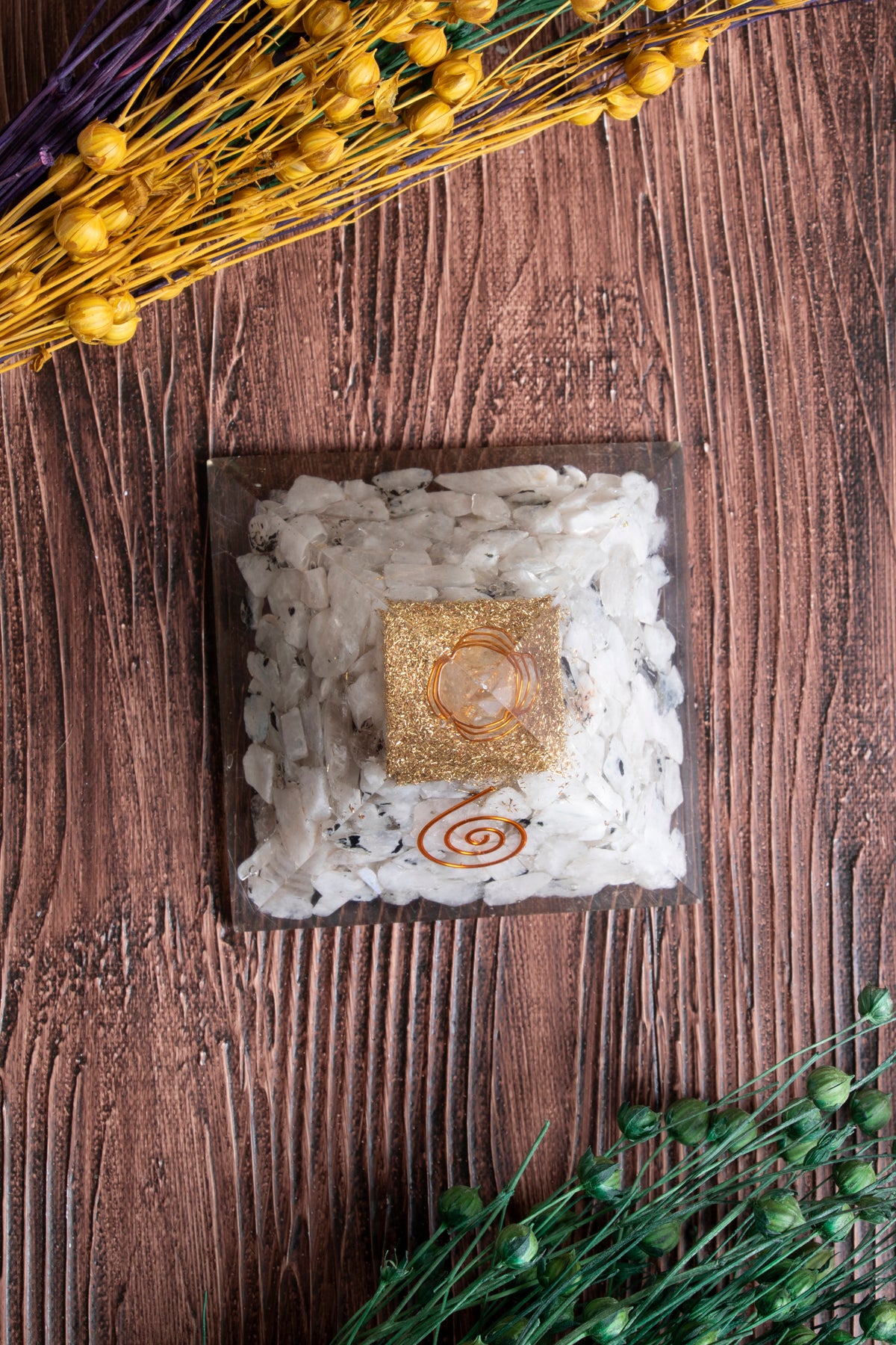 Image of Sertifikalı Ay Taşı Doğal Taş Sezgi Piramidi S.K: 0014