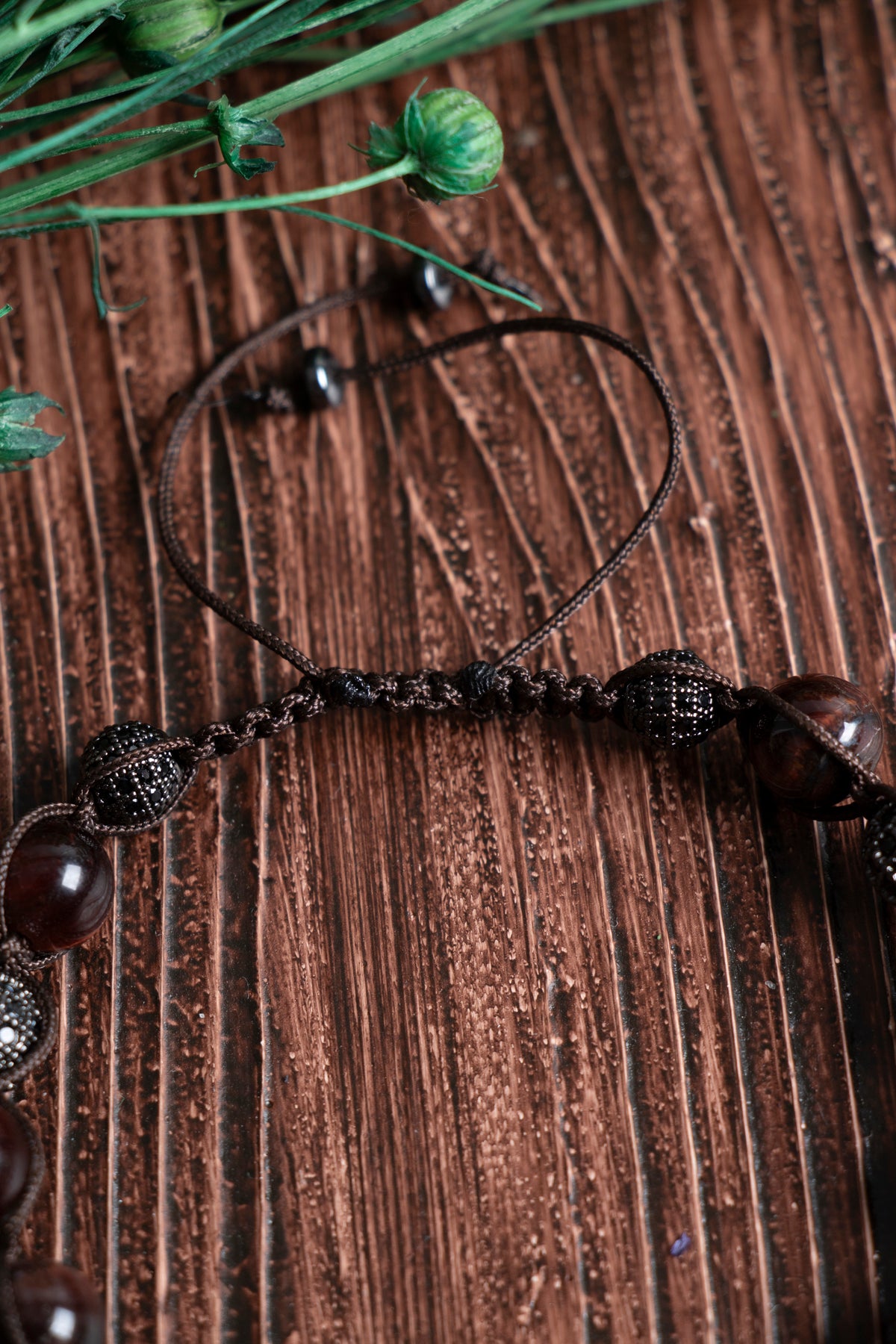 Image of Orijinal Sertifikalı Kaplan Gözü Zirkon Doğal Taş Makrome Bileklik