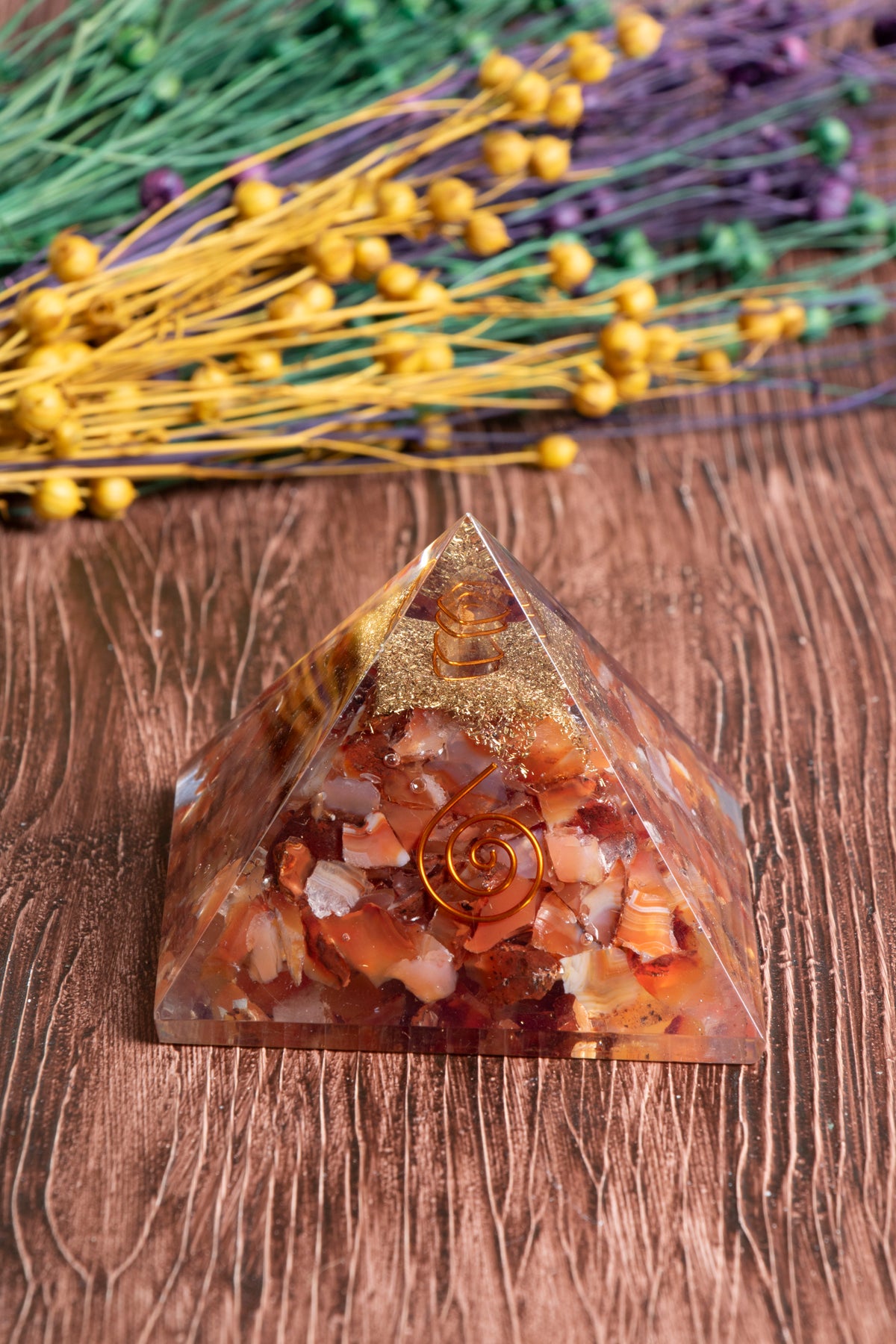 Image of Sertifikalı Akik Doğal Taş Nazarlık Piramidi S.K: 0018