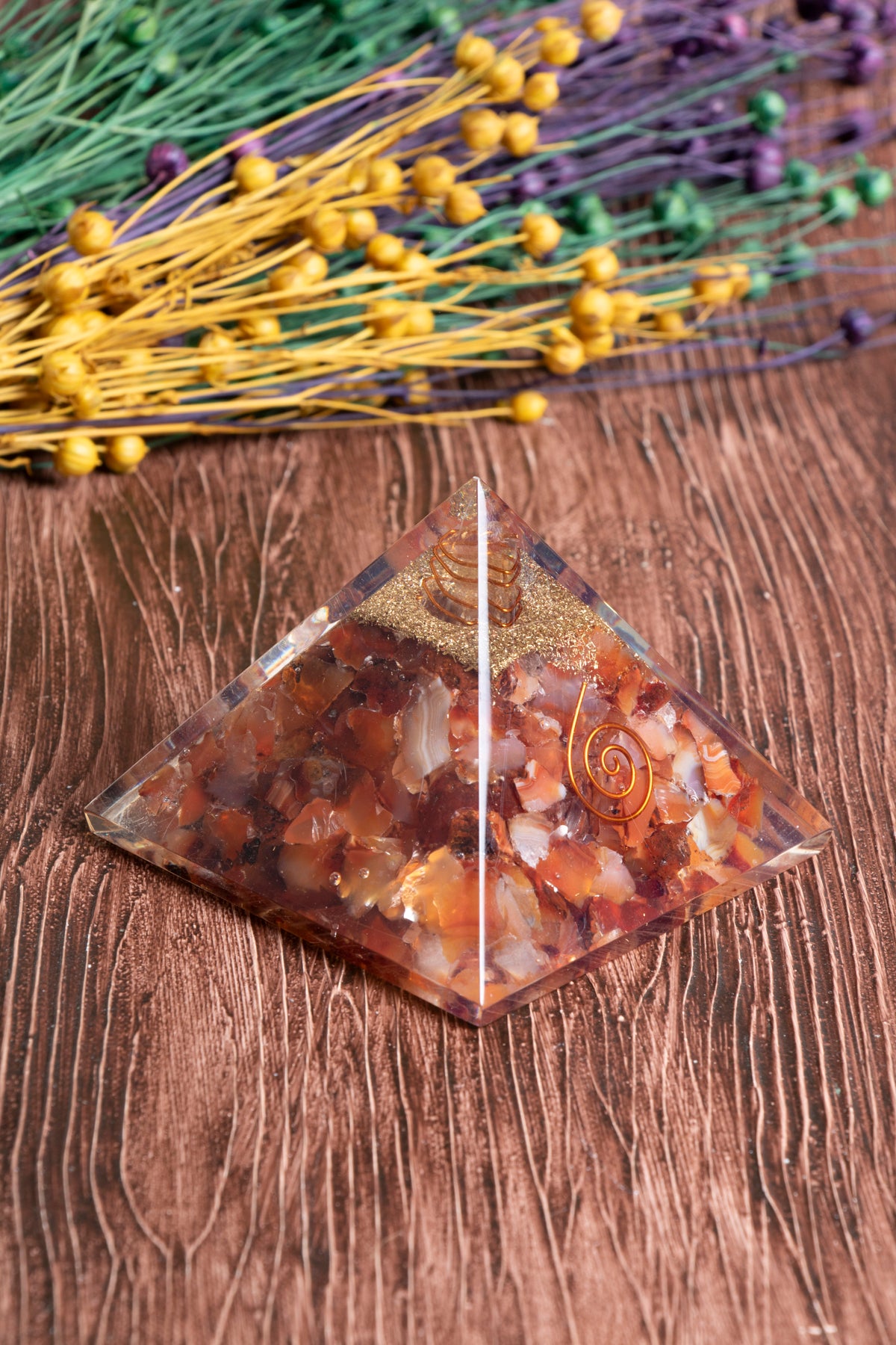 Image of Sertifikalı Akik Doğal Taş Nazarlık Piramidi S.K: 0018