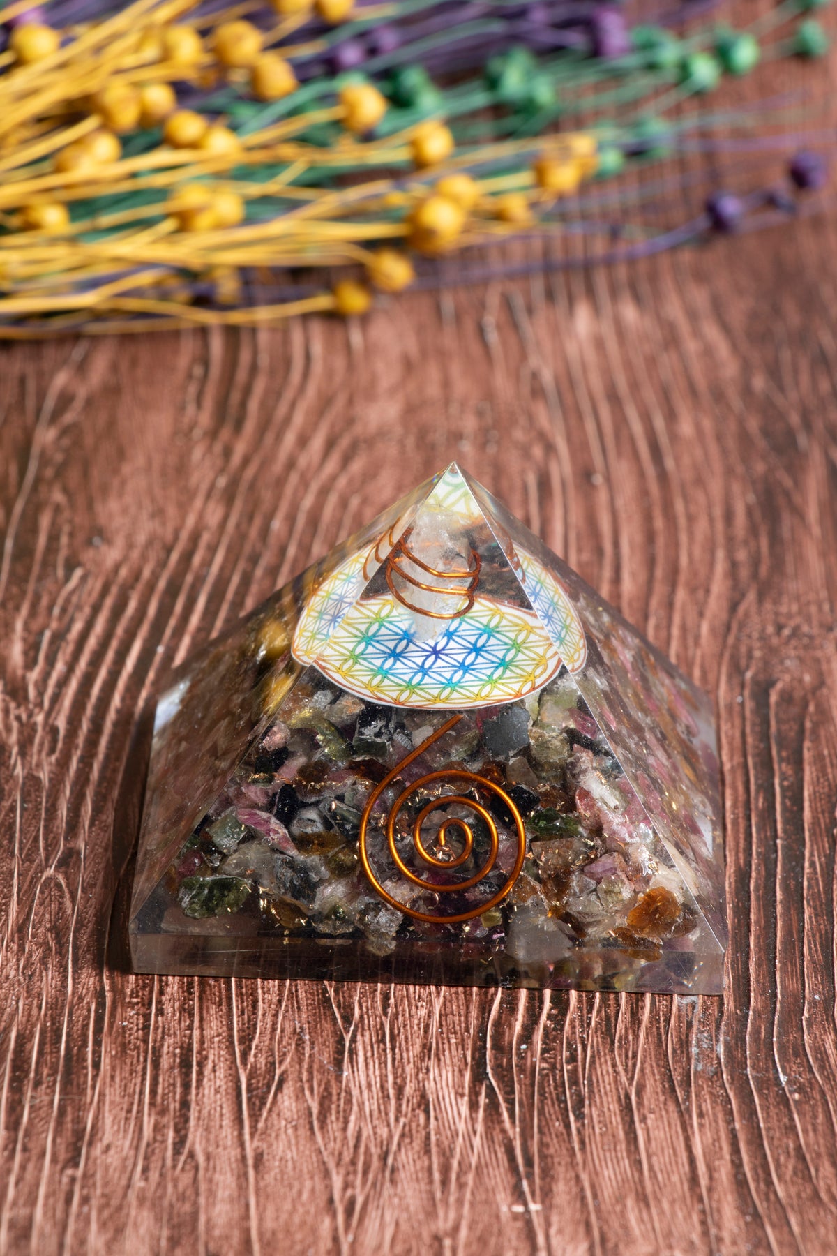 Image of Sertifikalı Turmalin Doğal Taş Yüksek Frekans Koruma Piramidi S.K: 0021