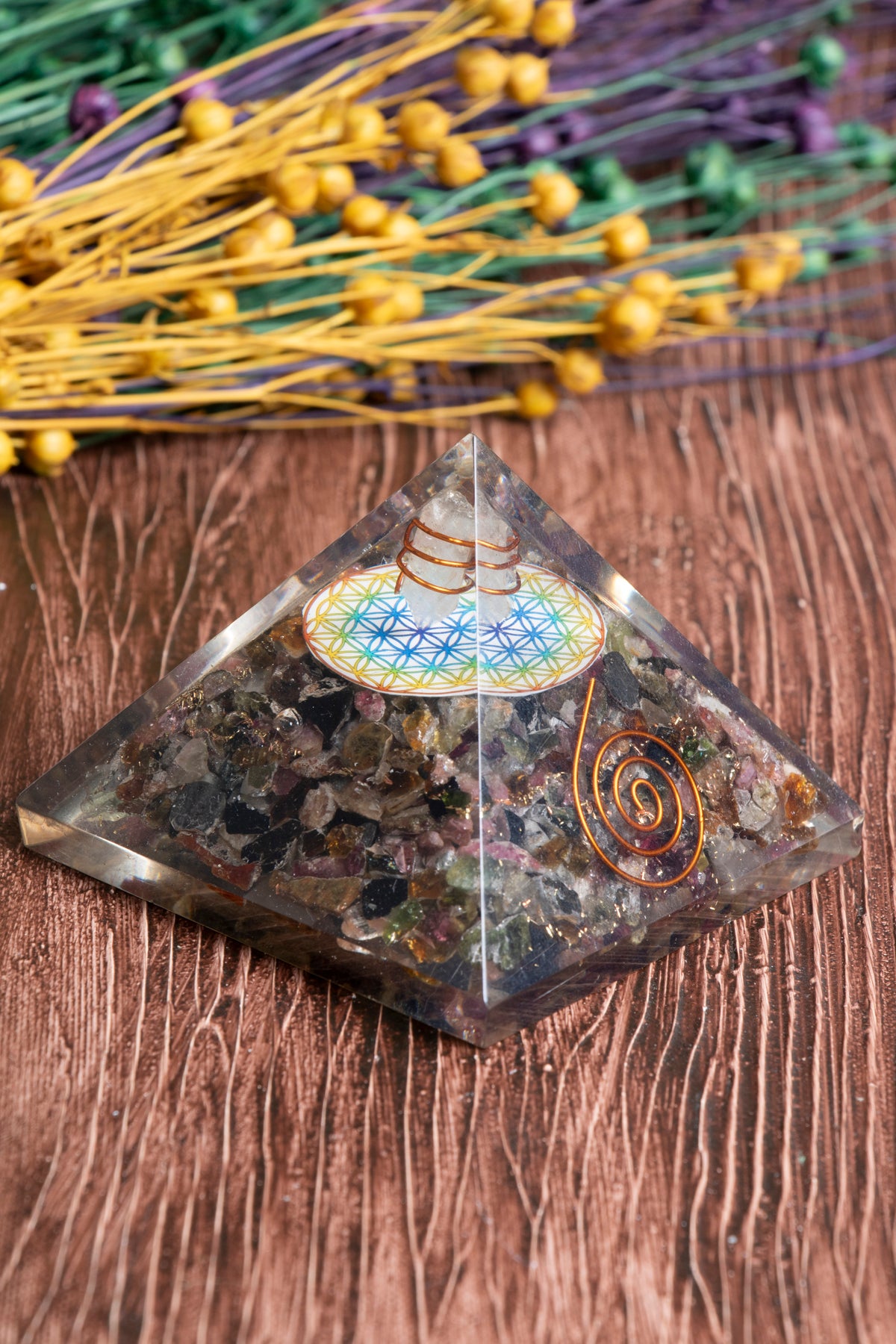 Image of Sertifikalı Turmalin Doğal Taş Yüksek Frekans Koruma Piramidi S.K: 0021