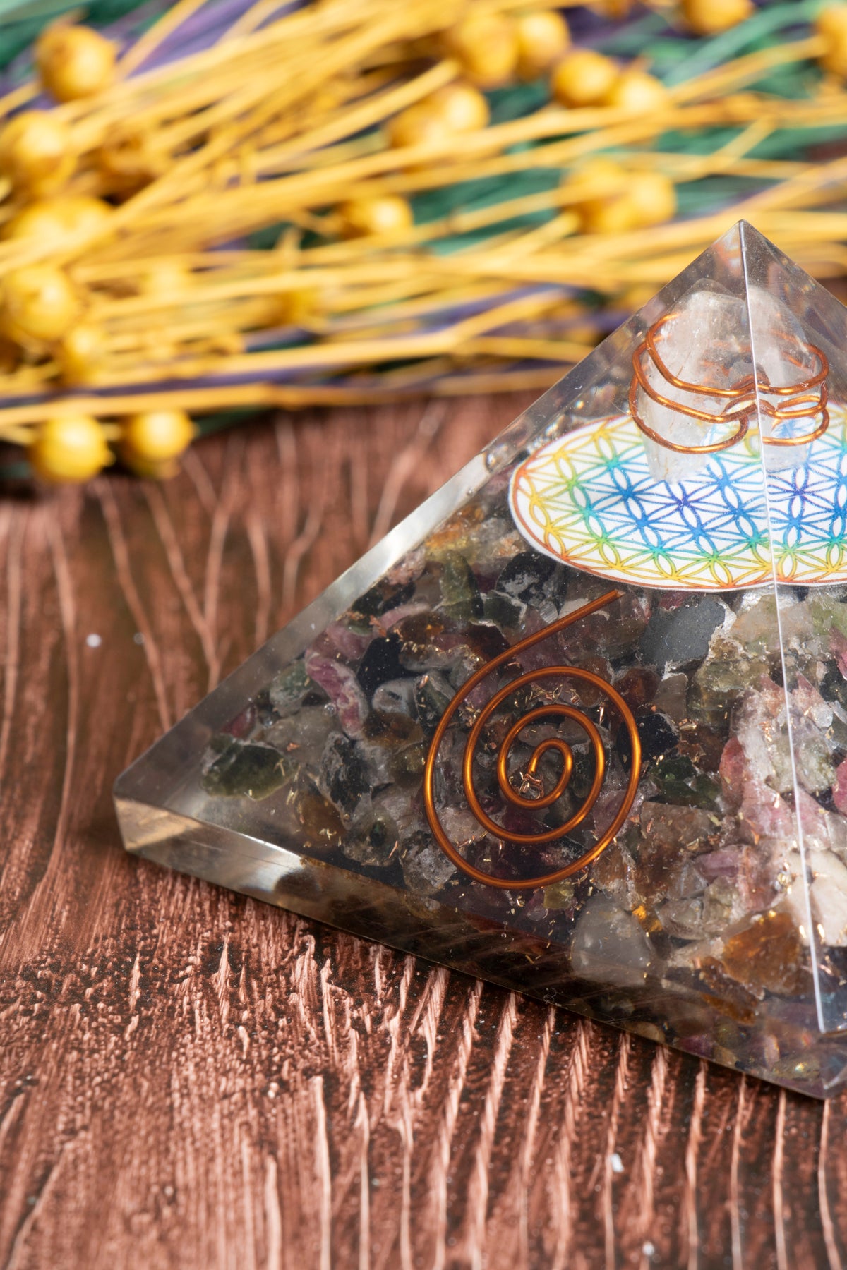 Image of Sertifikalı Turmalin Doğal Taş Yüksek Frekans Koruma Piramidi S.K: 0021