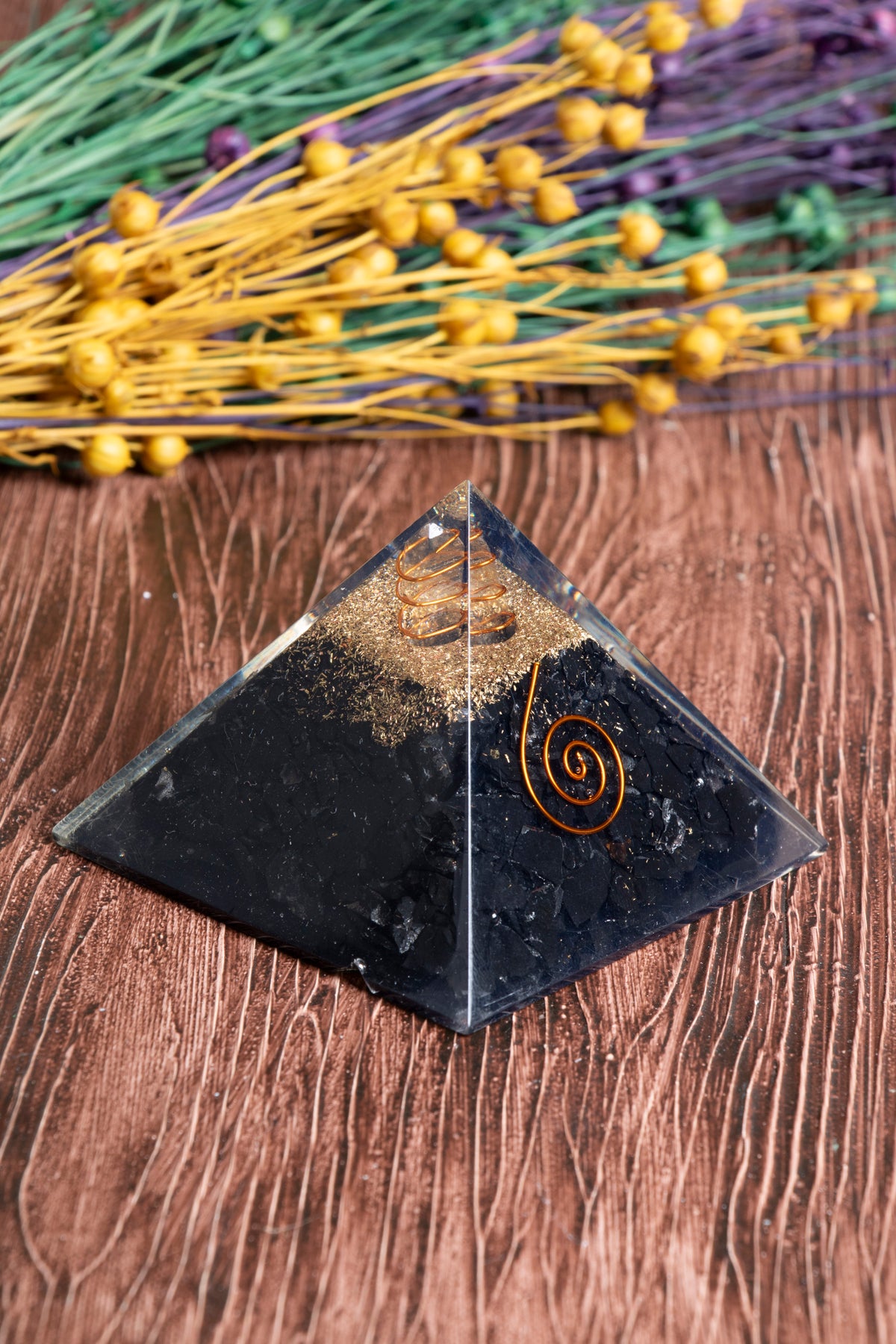 Image of Sertifikalı Şungit Doğal Taş Elektro-Stres Piramidi S.K: 0022