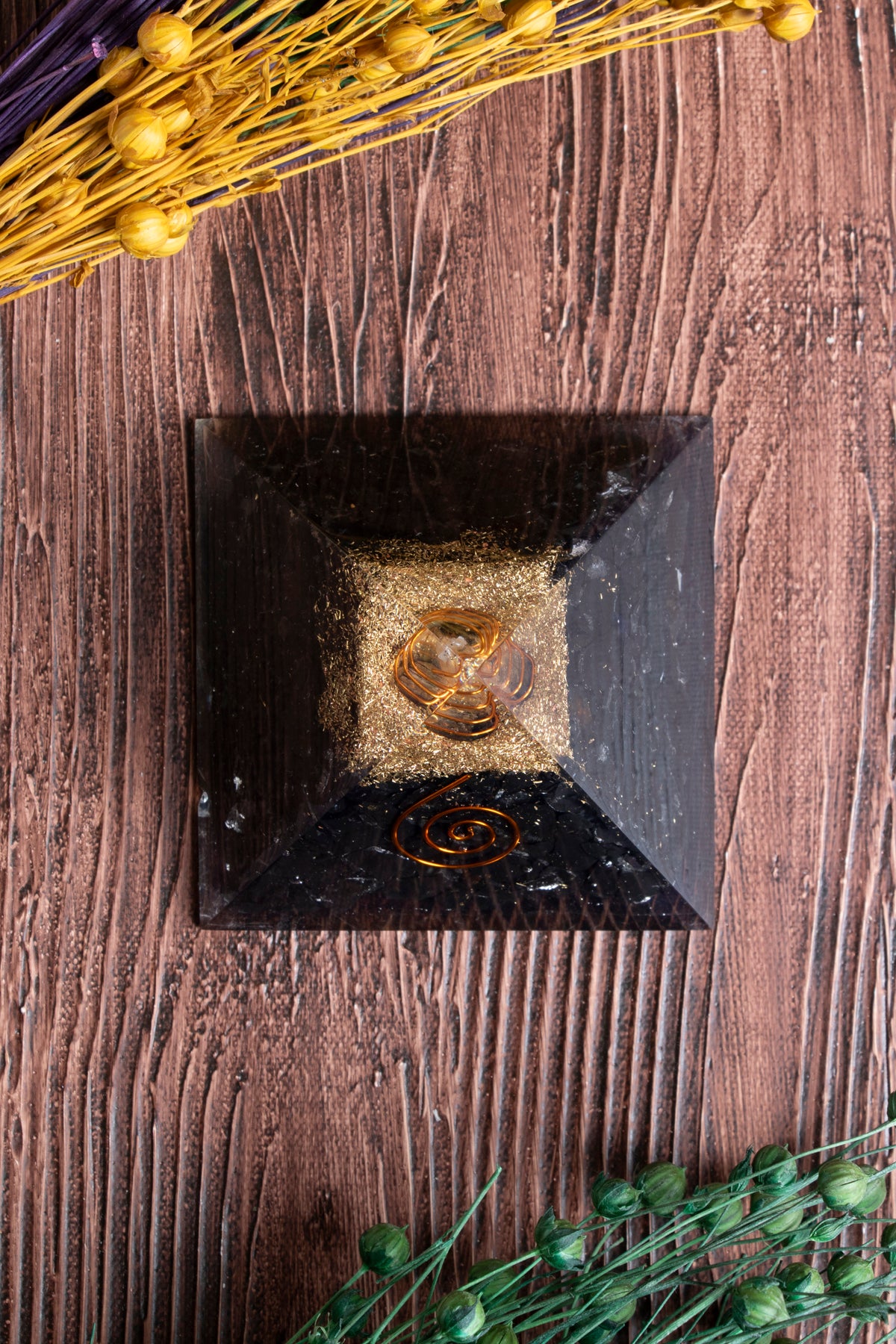 Image of Sertifikalı Şungit Doğal Taş Elektro-Stres Piramidi S.K: 0022