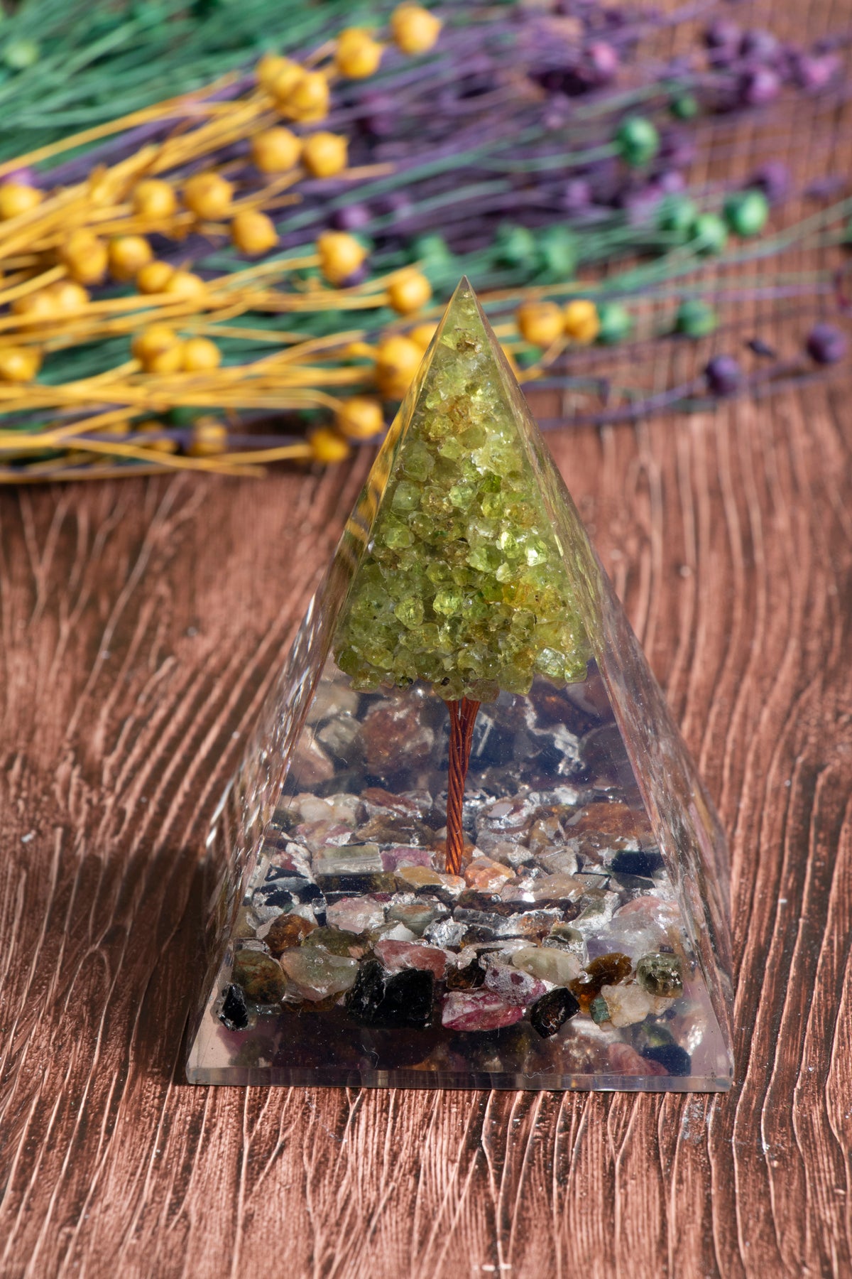 Image of Sertifikalı Turmalin Zebercet Doğal Taş Huzur Piramidi S.K: 0031