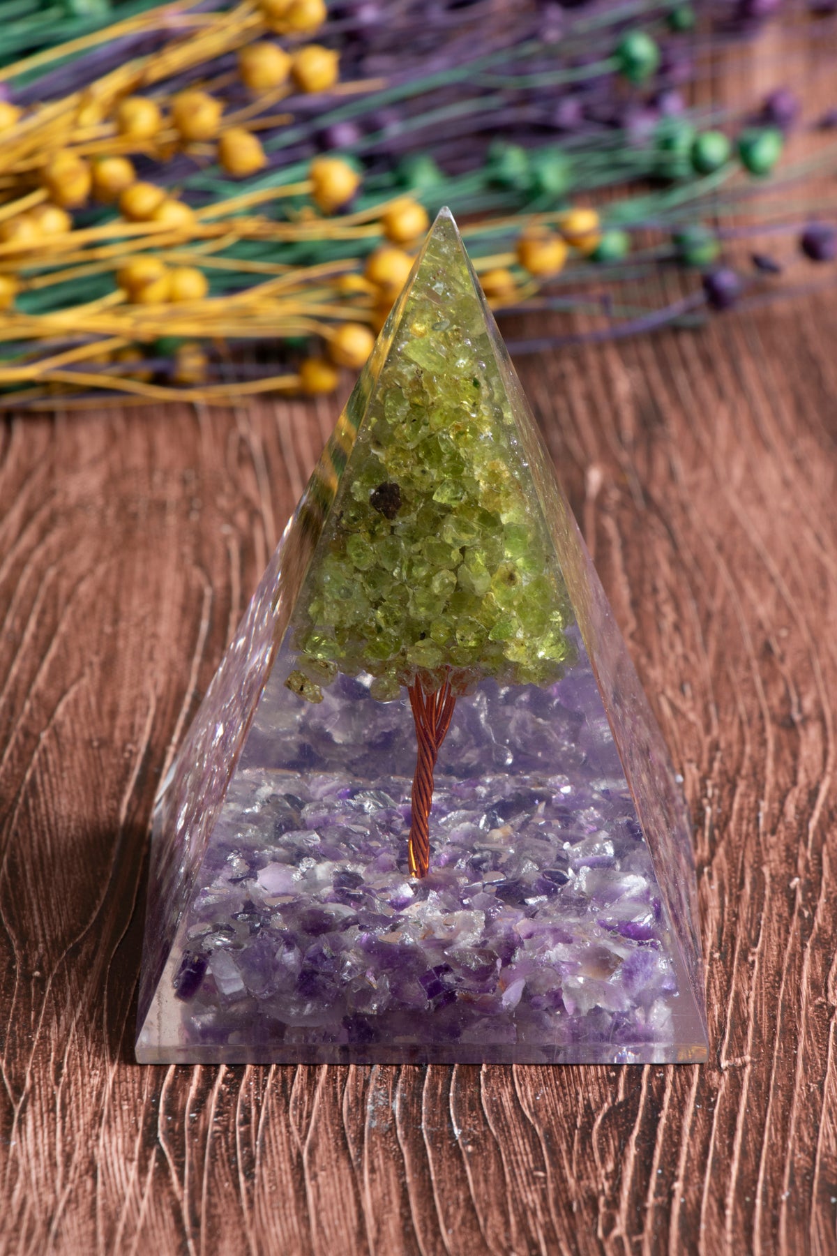 Image of Sertifikalı Ametist Zebercet Doğal Taş İrfan Piramidi S.K: 0032