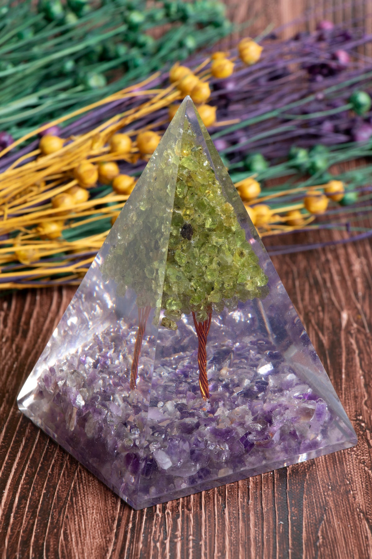 Image of Sertifikalı Ametist Zebercet Doğal Taş İrfan Piramidi S.K: 0032