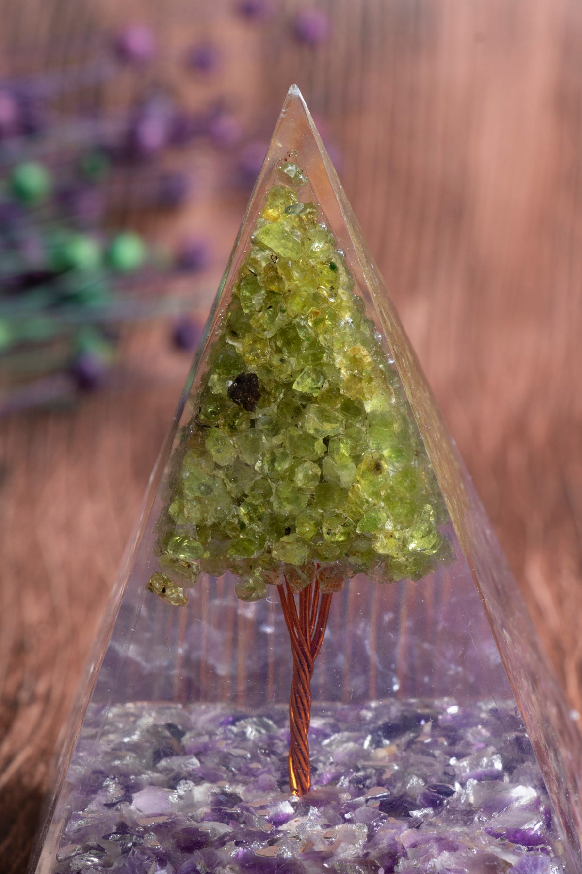 Image of Sertifikalı Ametist Zebercet Doğal Taş İrfan Piramidi S.K: 0032