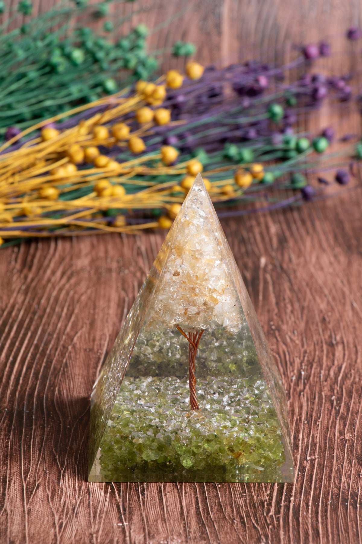 Image of Zebercet & Sitrin Ağaçlı Piramit Neşe & Motivasyon Piramidi S.K: 0034