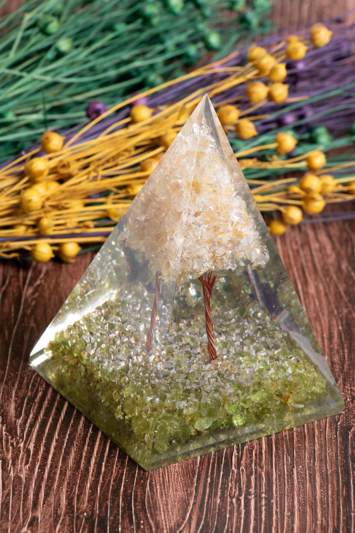 Image of Zebercet & Sitrin Ağaçlı Piramit Neşe & Motivasyon Piramidi S.K: 0034