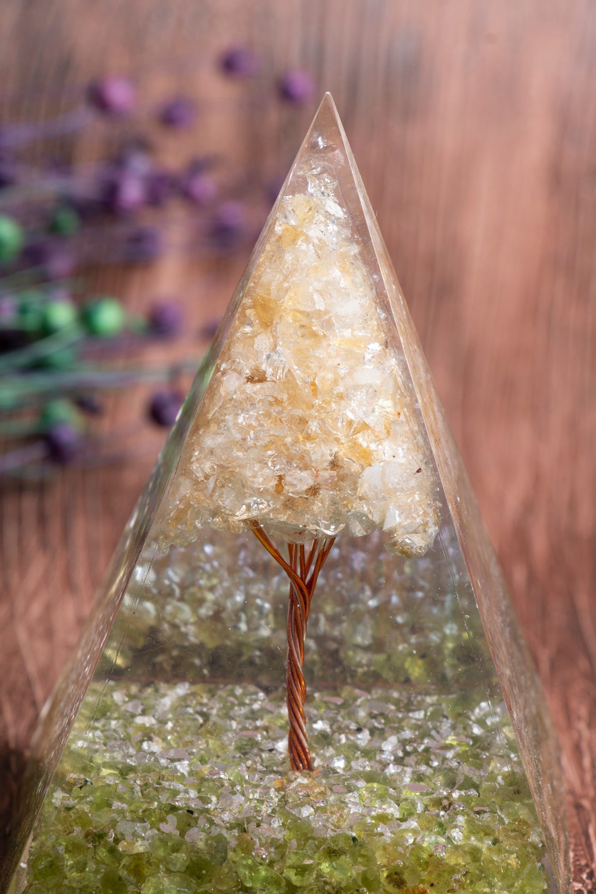 Image of Zebercet & Sitrin Ağaçlı Piramit Neşe & Motivasyon Piramidi S.K: 0034