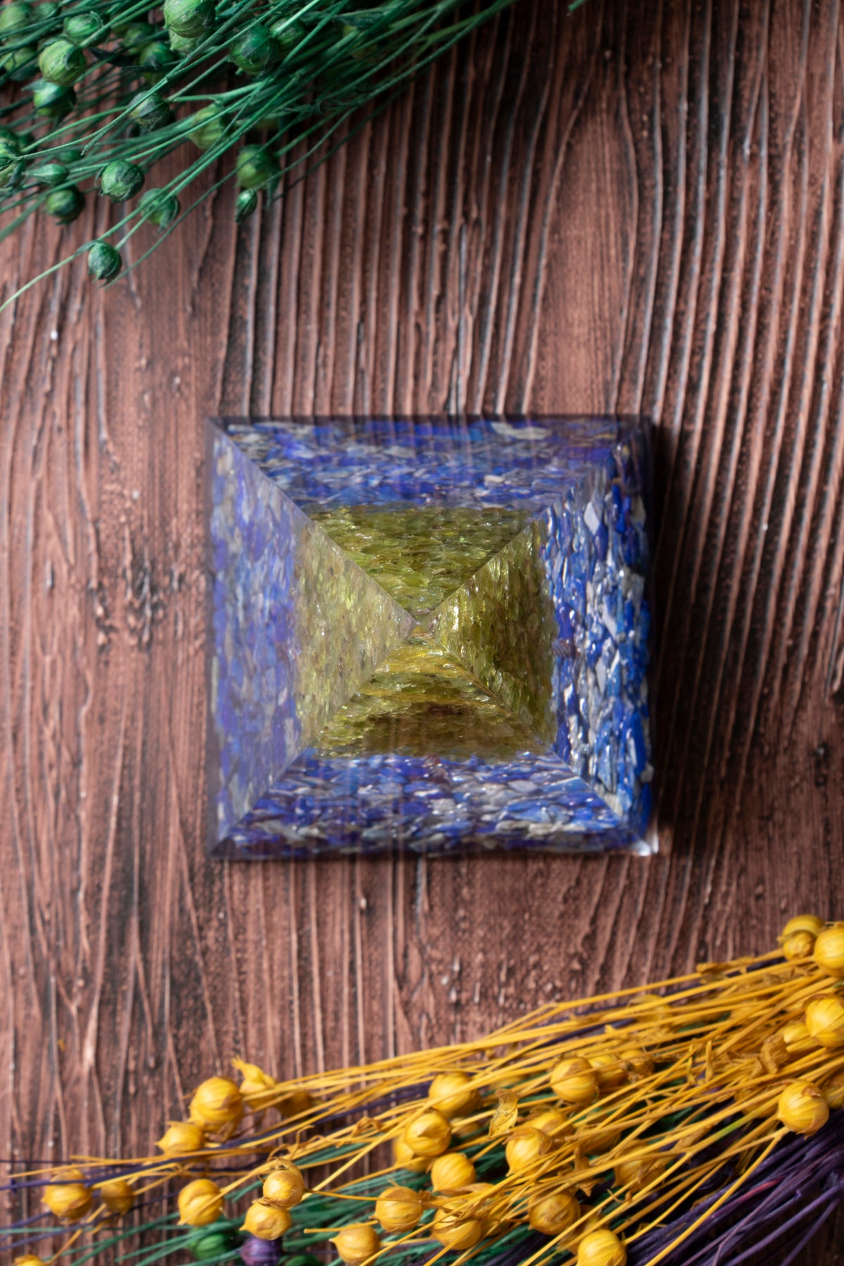 Image of Sertifikalı Lapis Lazuli & Zebercet Ağaçlı Piramit - Hikmet Piramidi S.K:0037
