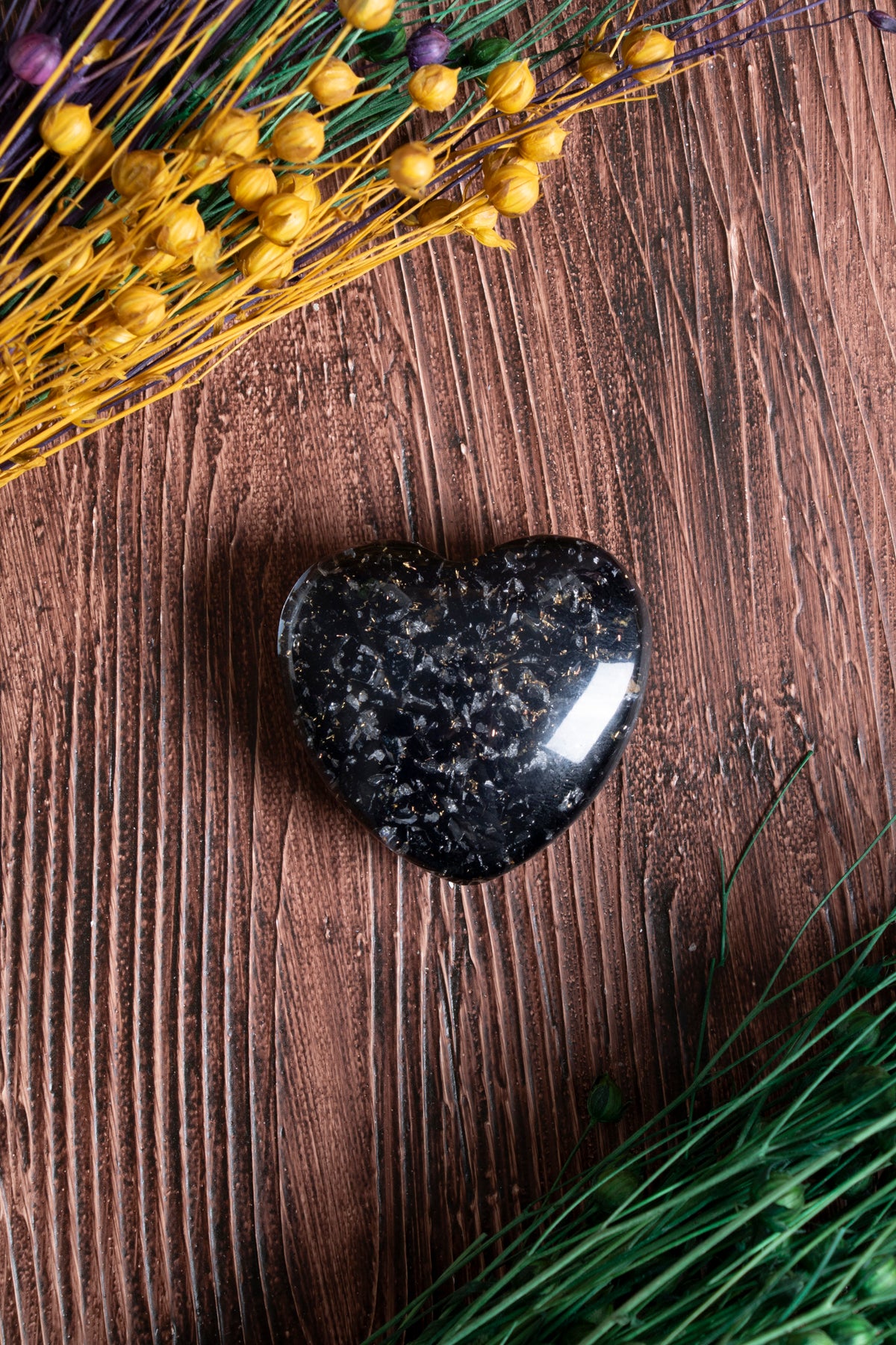 Image of Sertifikalı Şungit Doğal Taş - Arınma ve Detoks Kalbi S.K: 0039