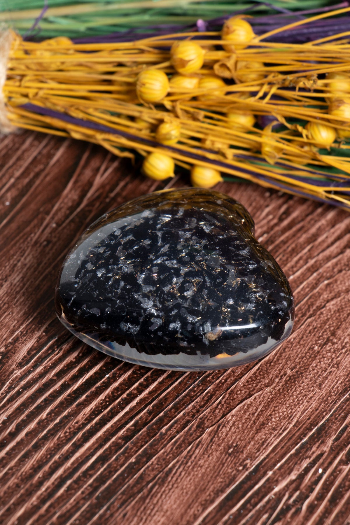 Image of Sertifikalı Şungit Doğal Taş - Arınma ve Detoks Kalbi S.K: 0039