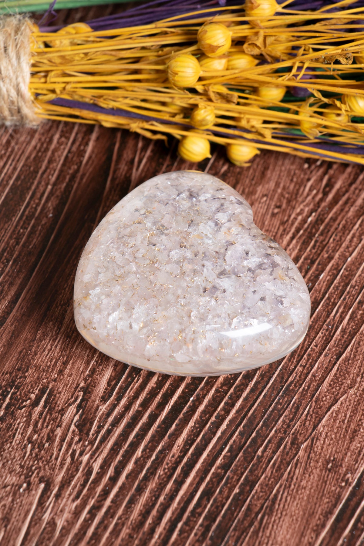 Image of Sertifikalı Pembe Kuvars - Öz Sevgi ve Duygusal Şifa Kalbi S.K: 0040