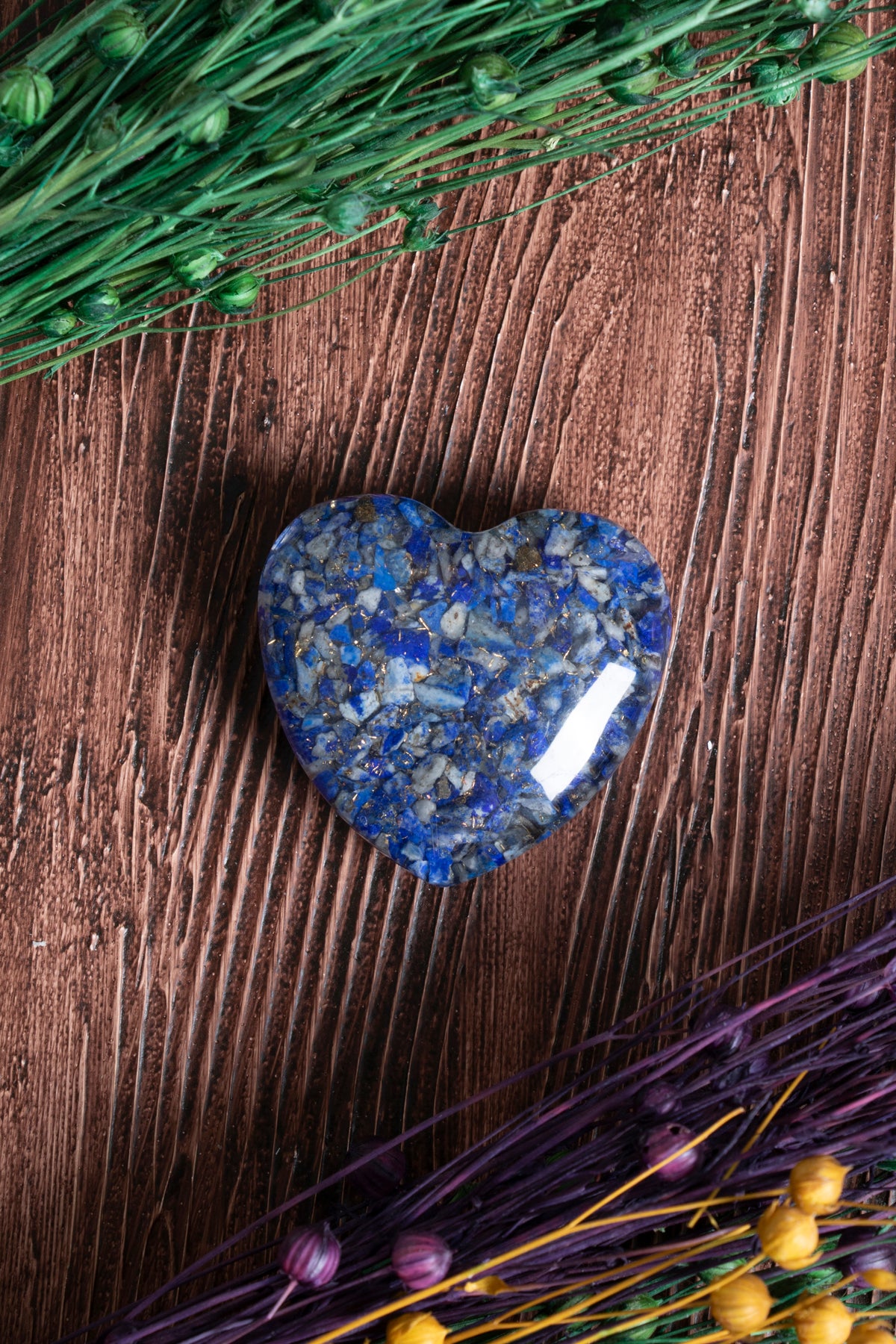 Image of Sertifikalı Lapis Lazuli Doğal Taş Bilgelik ve Karar Alma Kalbi S.K: 0041