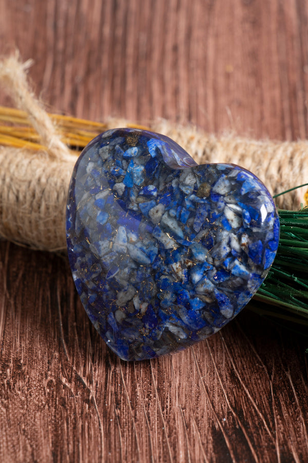 Sertifikalı Lapis Lazuli Doğal Taş Bilgelik ve Karar Alma Kalbi S.K: 0041