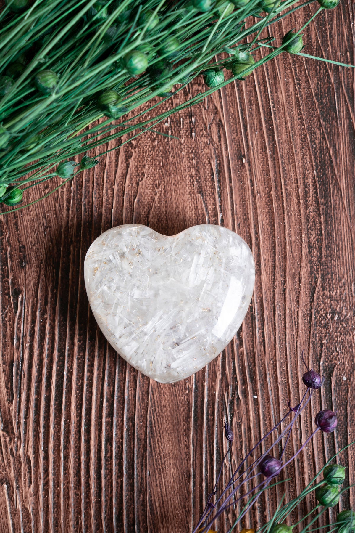 Image of Sertifikalı Selenit Doğal Taş Arınma ve Duygusal Temizlik Kalbi S.K: 0043