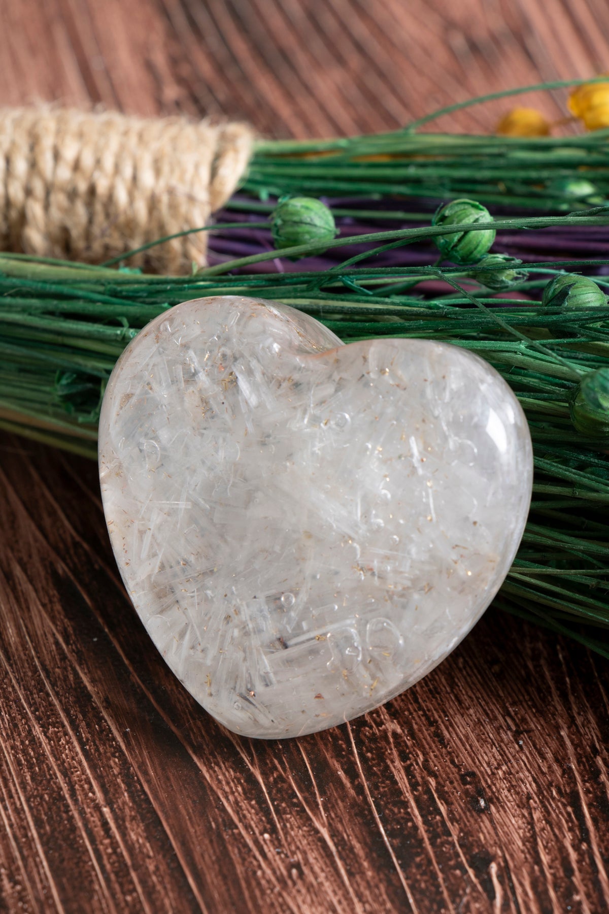 Image of Sertifikalı Selenit Doğal Taş Arınma ve Duygusal Temizlik Kalbi S.K: 0043