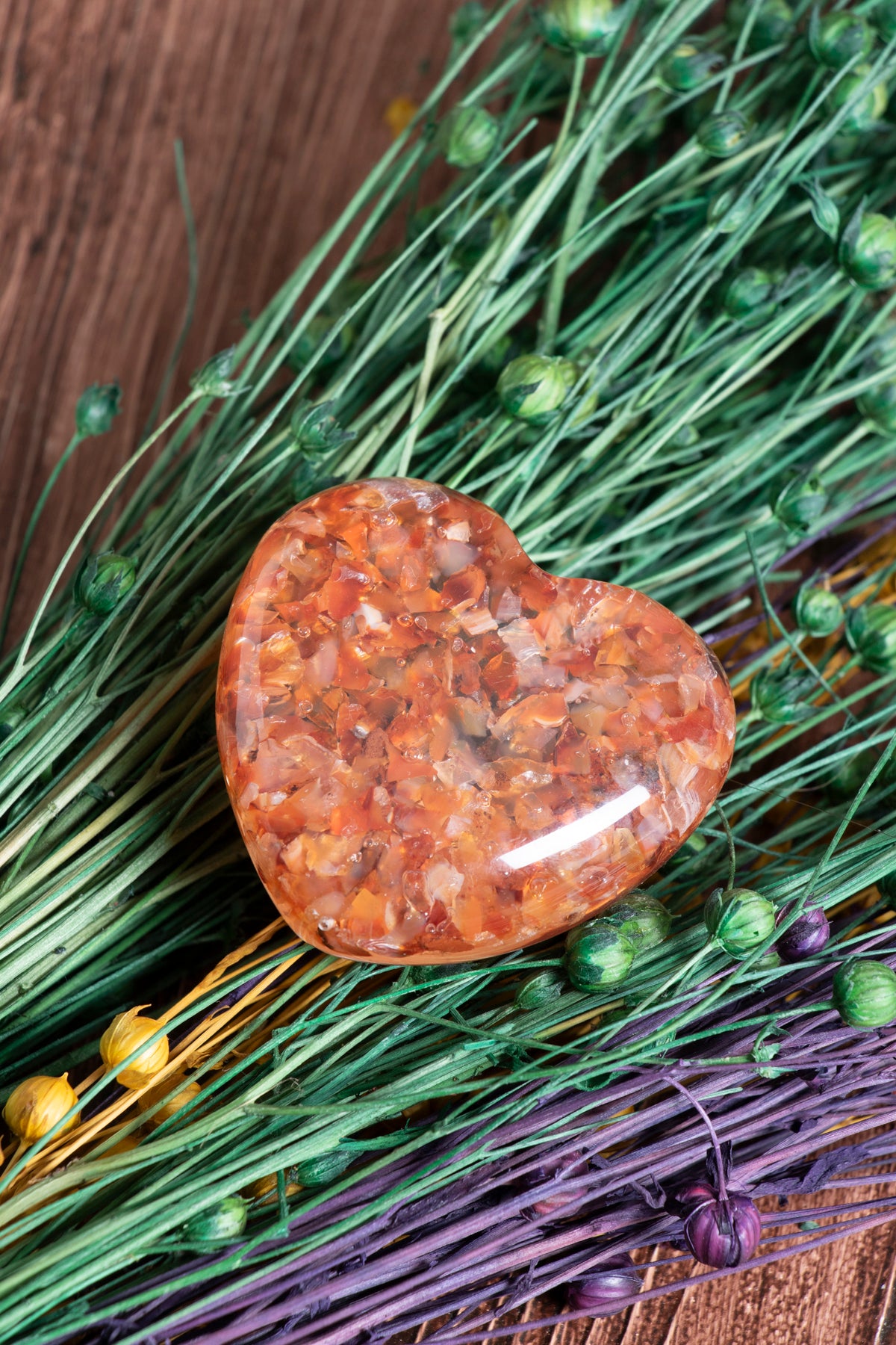 Image of Sertifikalı Akik Doğal Taş Nazarlık Kalp S.K: 0051