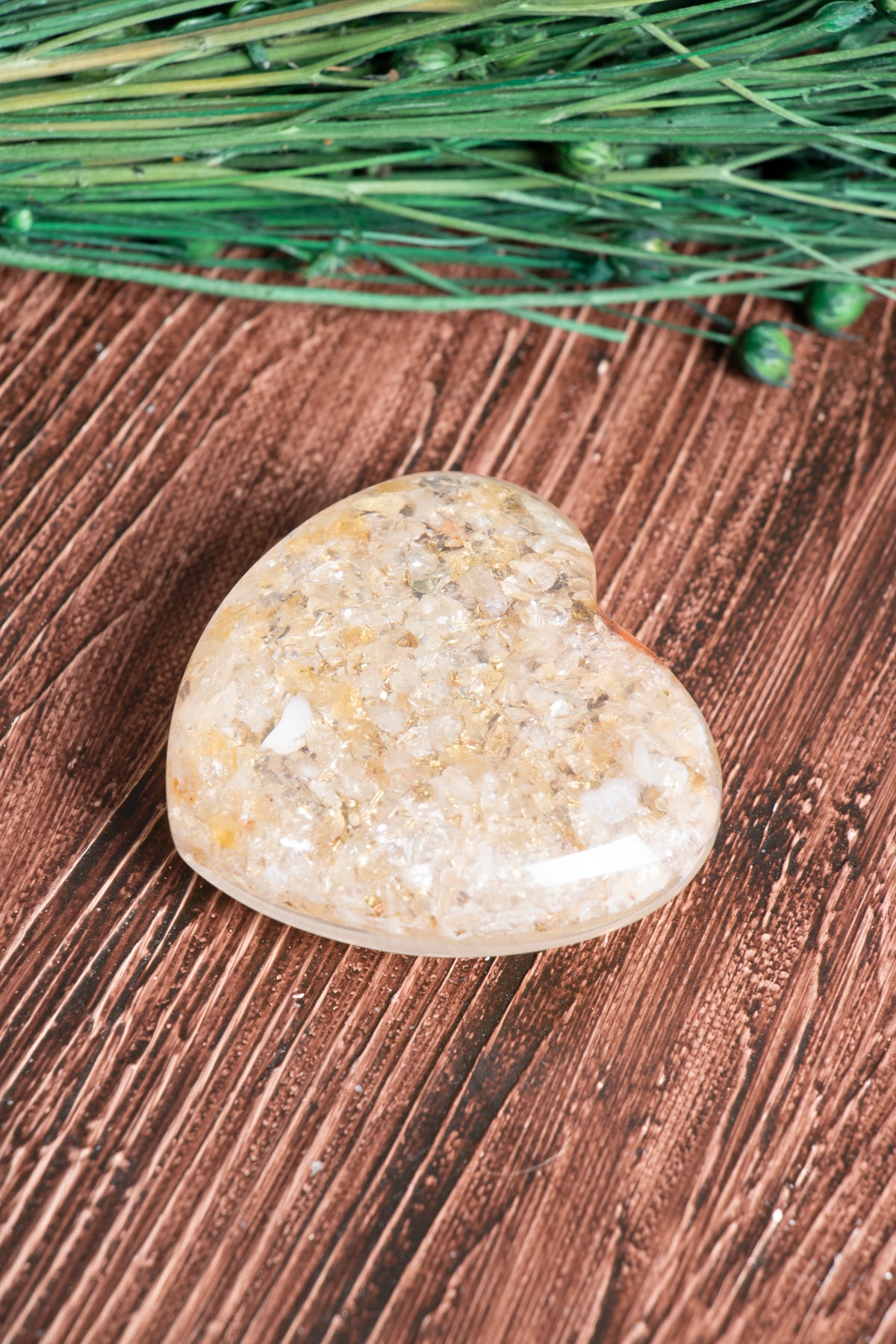 Image of Sertifikalı Sitrin Doğal Taş Zenginlik Kalbi S.K: 0052