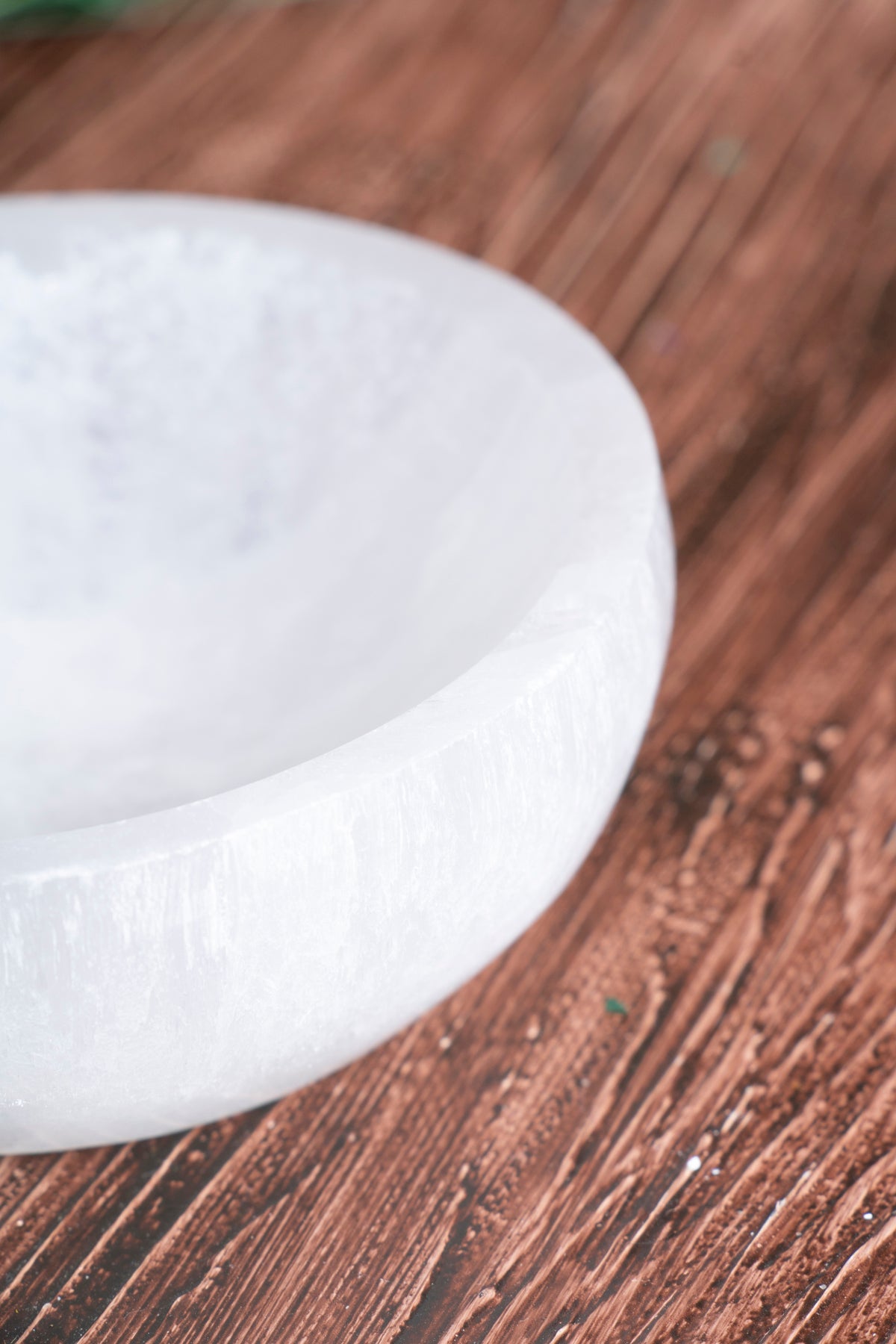 Image of Sertifikalı Yuvarlak Selenit Doğal Taş Enerji Temizleme Tabağı S.K: 0055