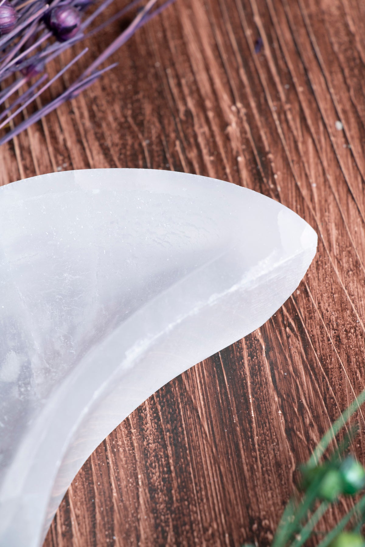 Image of Sertifikalı Selenit Doğal Taş Enerji Temizleme Tabağı S.K: 0057