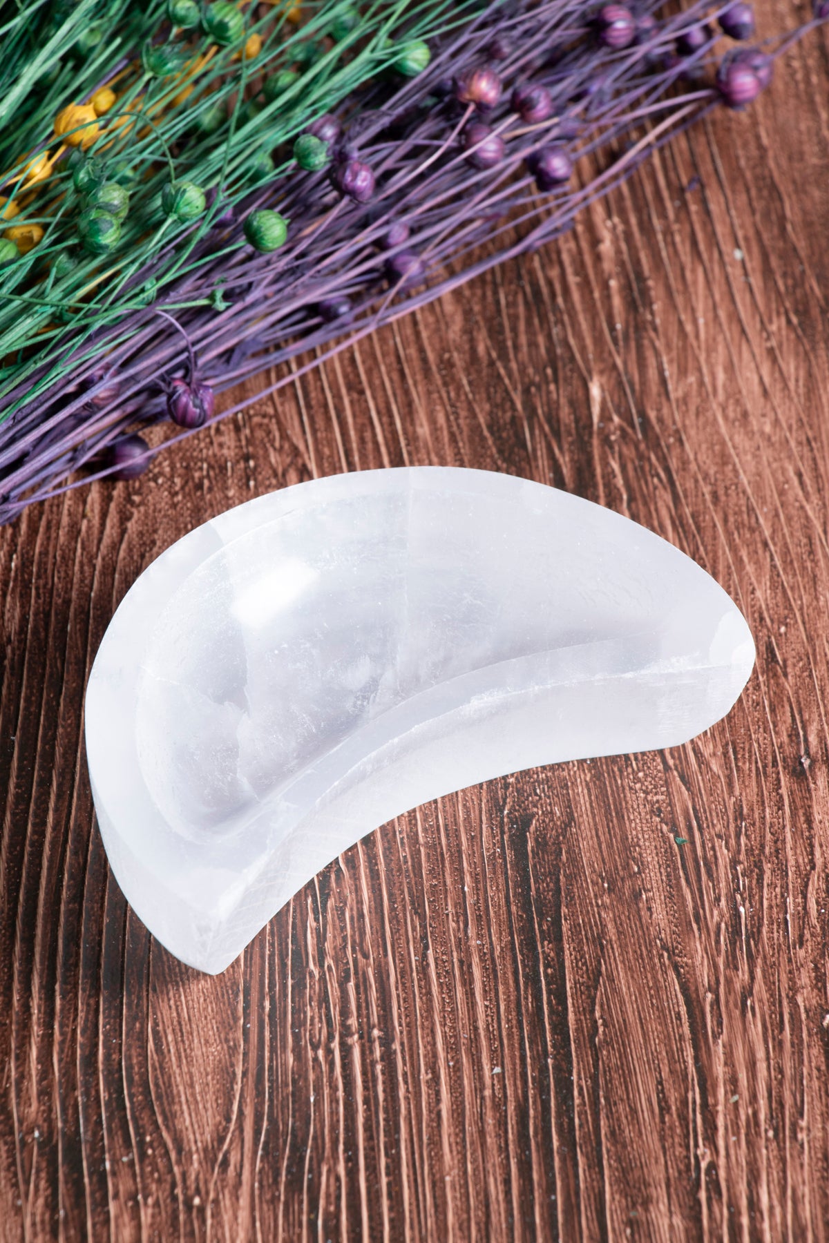 Image of Sertifikalı Selenit Doğal Taş Enerji Temizleme Tabağı S.K: 0057