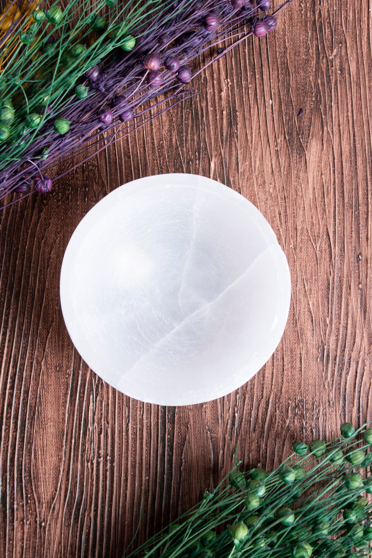 Image of Sertifikalı Selenit Doğal Taş Enerji Temizleme Tabağı S.K: 0060