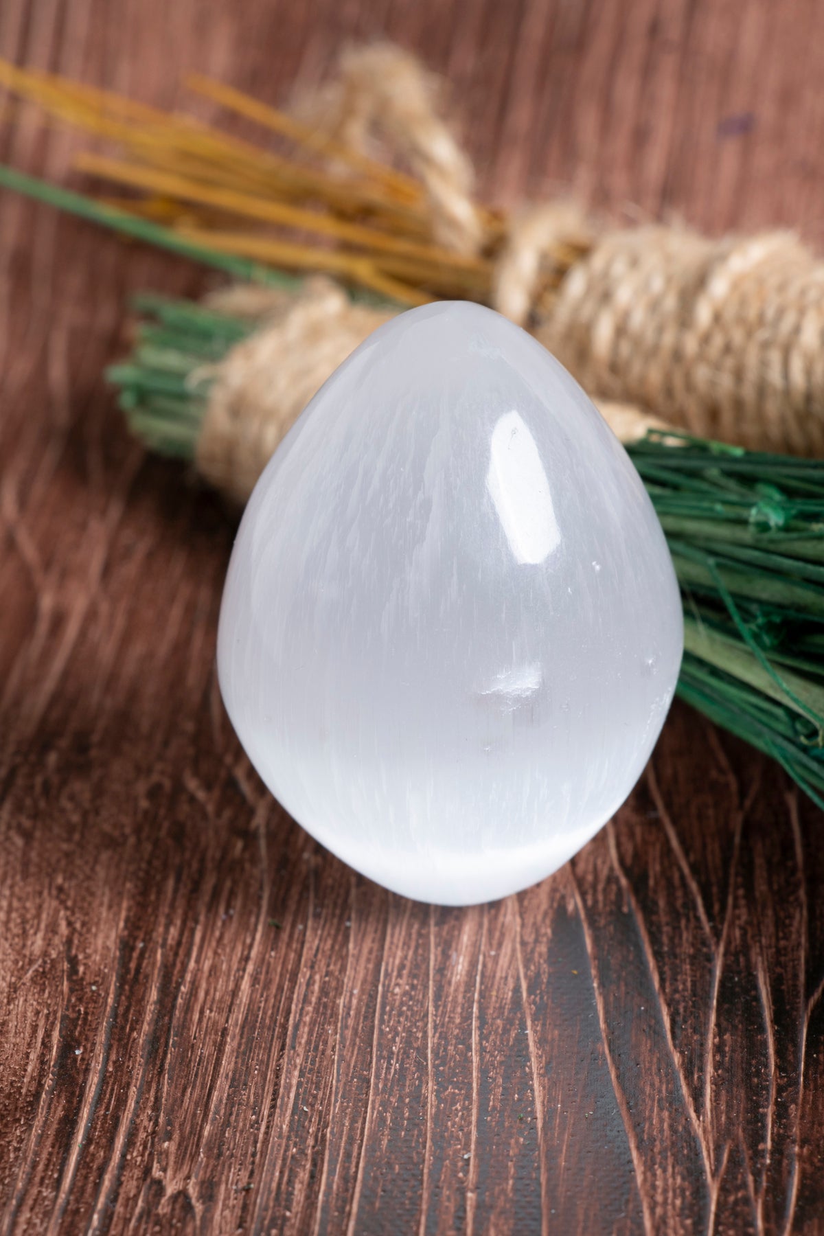 Image of Sertifikalı Selenit Aura Yumurtası S.K: 0066