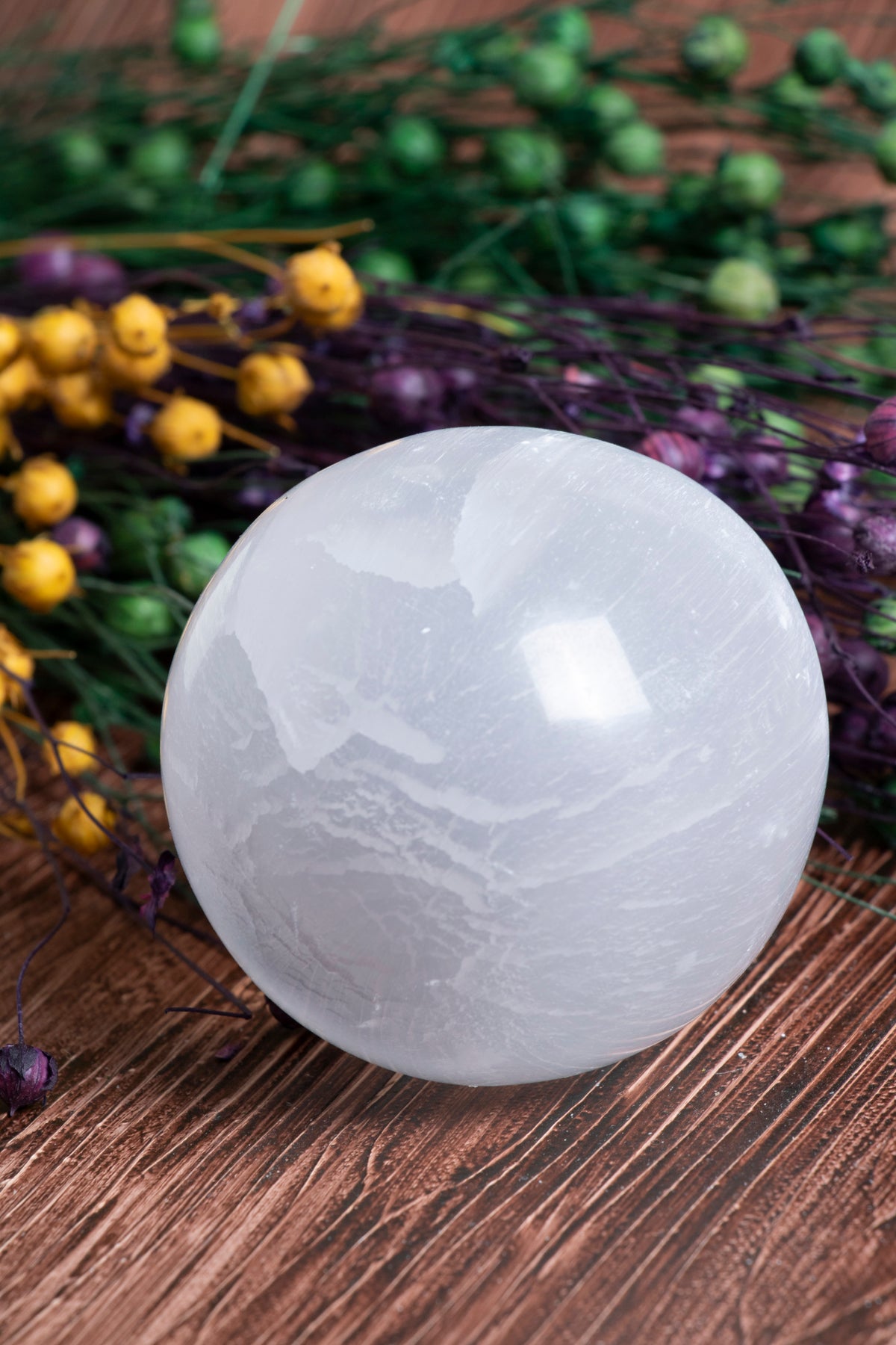 Image of Sertifikalı Ruh Gözü Selenit Küre no.2 S.K: 0068