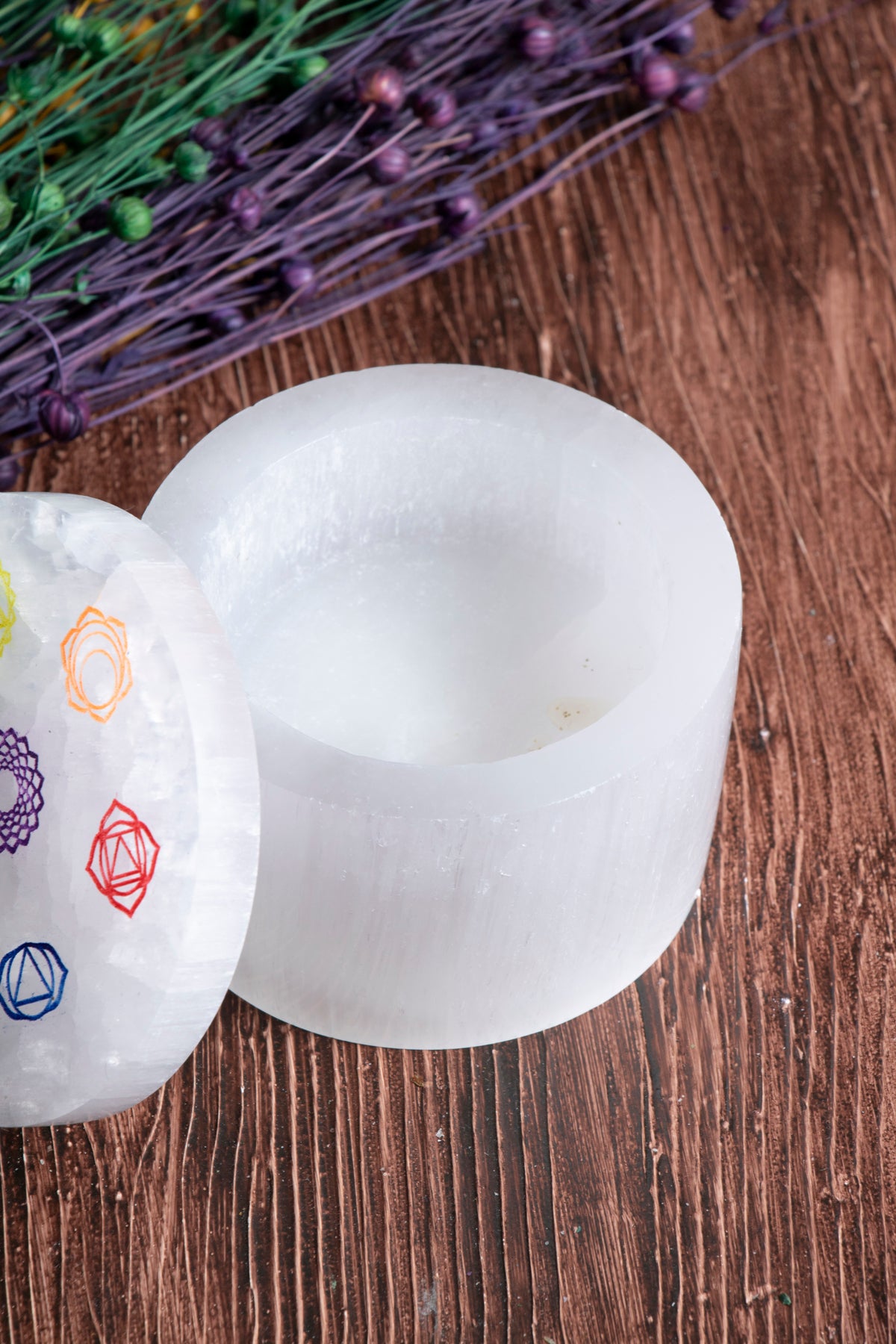 Image of Sertifikalı Selenit Çakra Takı Kutusu (Arınma Sandığı) S.K: 0072