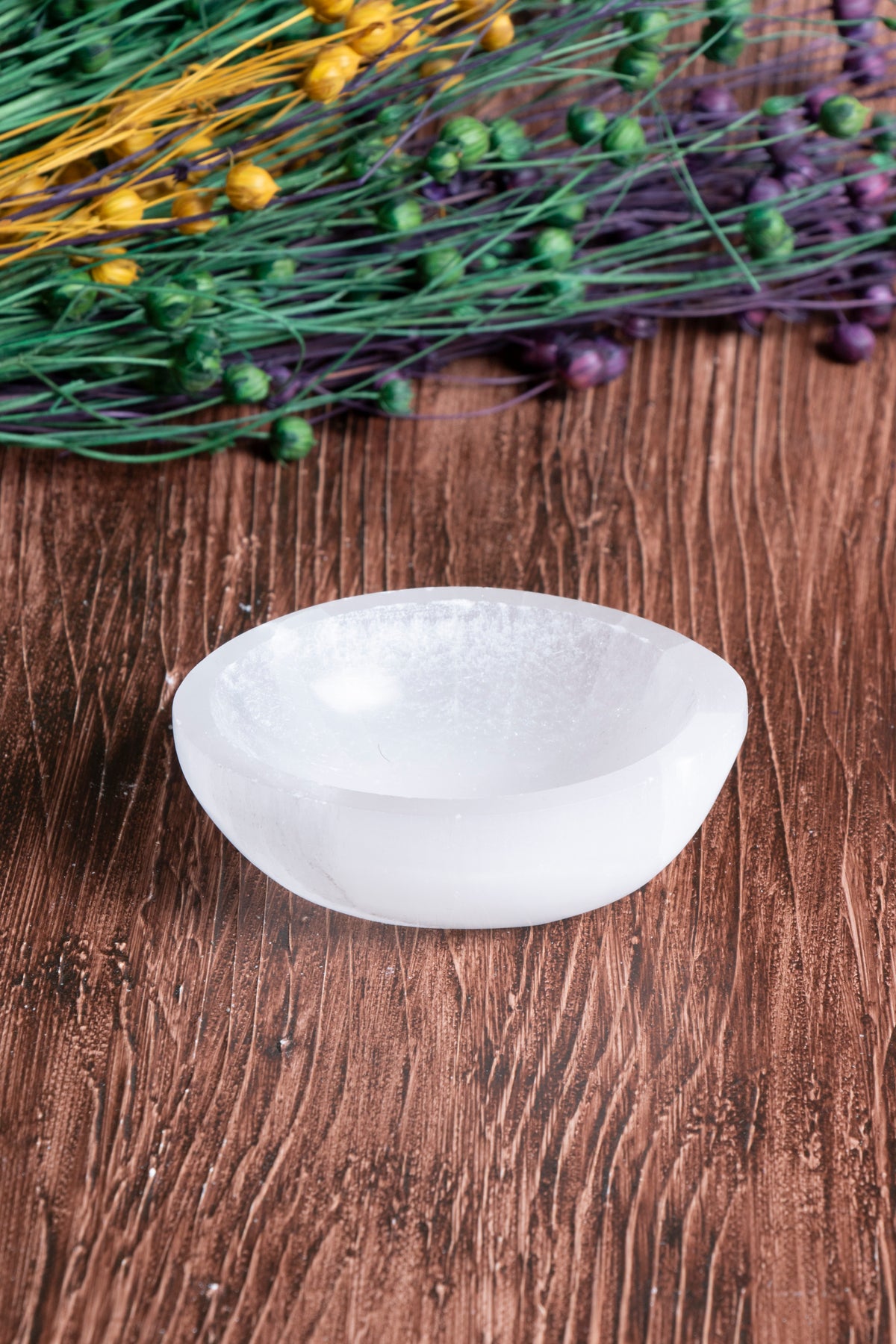 Image of Sertifikalı Doğal Taş Selenit Kolye - Bileklik Tabağı S.K: 0074