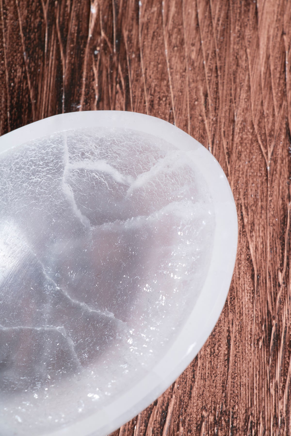 Image of Sertifikalı Doğal Taş Selenit Kolye - Bileklik Tabağı (Elips Selenit Tabak no.3) S.K: 0076