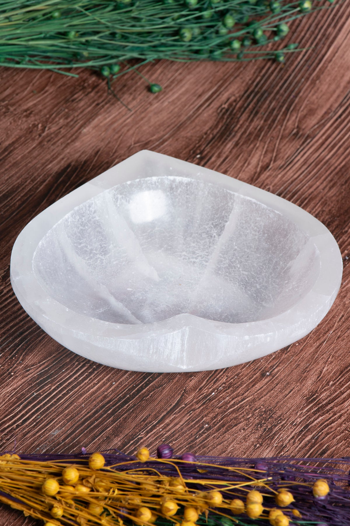 Image of Sertifikalı Selenit Doğal Taş Kolye - Bileklik Enerji Banyosu S.K: 0081