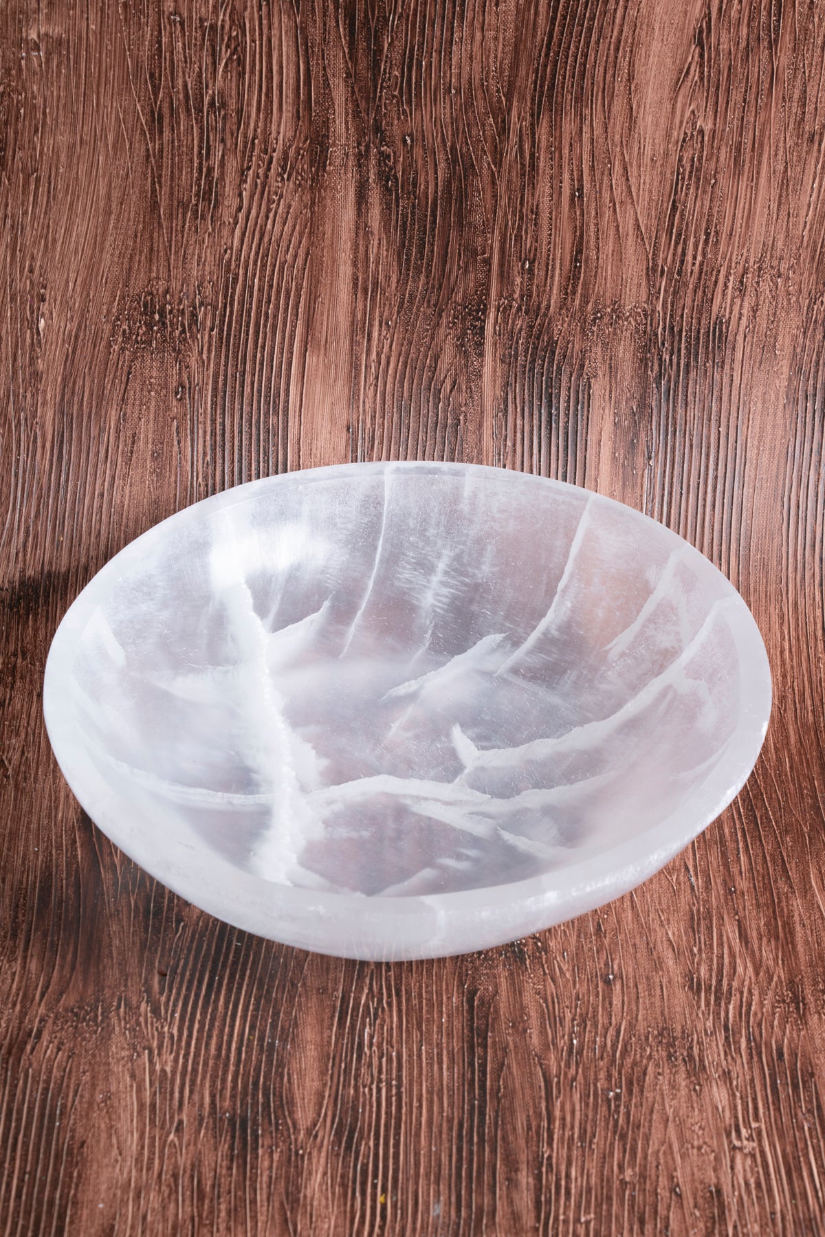 Image of Sertifikalı Selenit Doğal Taş Kolye - Bileklik Enerji İstasyonu (Yuvarlak Selenit Tabak no.6) S.K: 0086