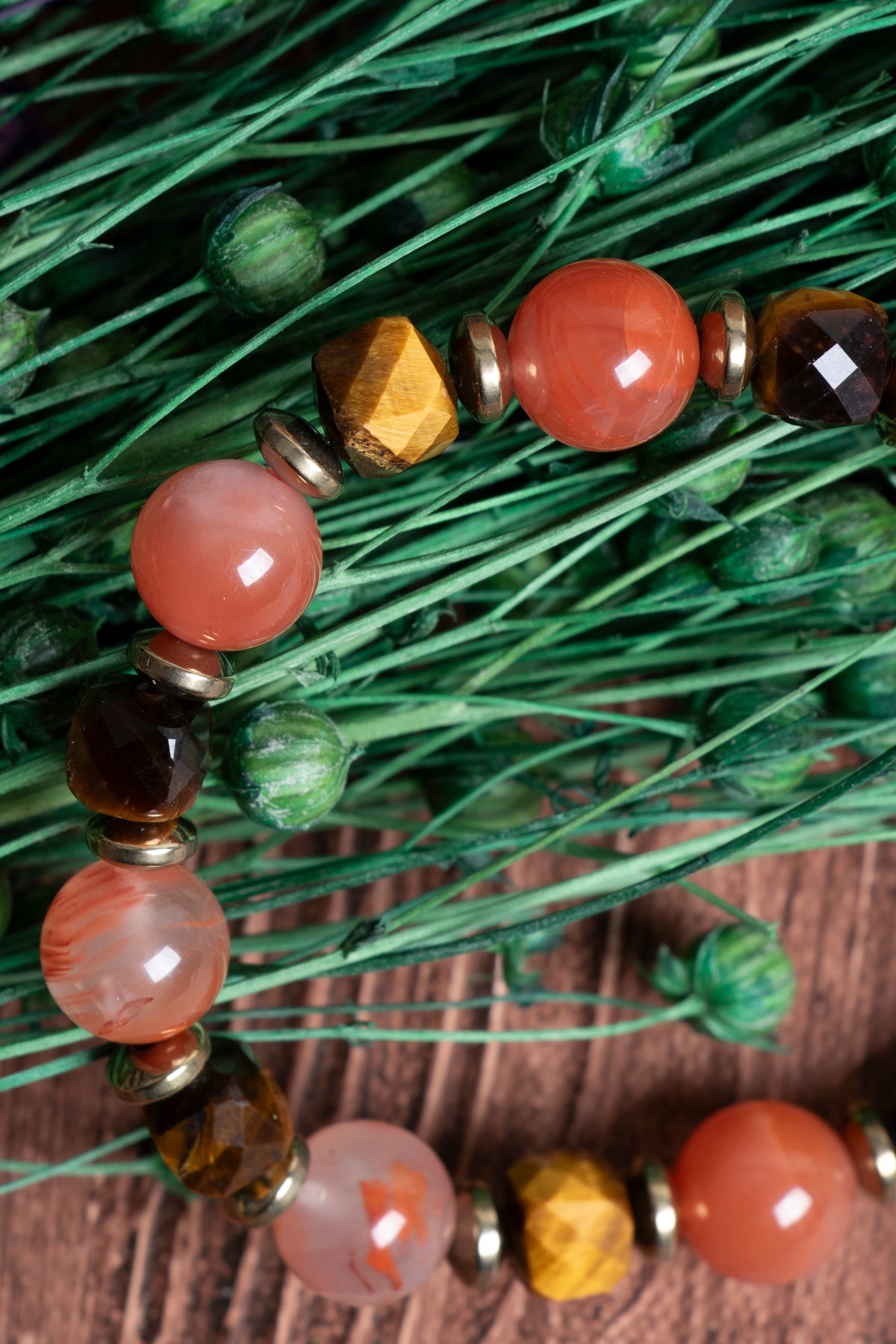 Image of Sertifikalı Yemen Akiği Kaplan Gözü Doğal Taş Bileklik