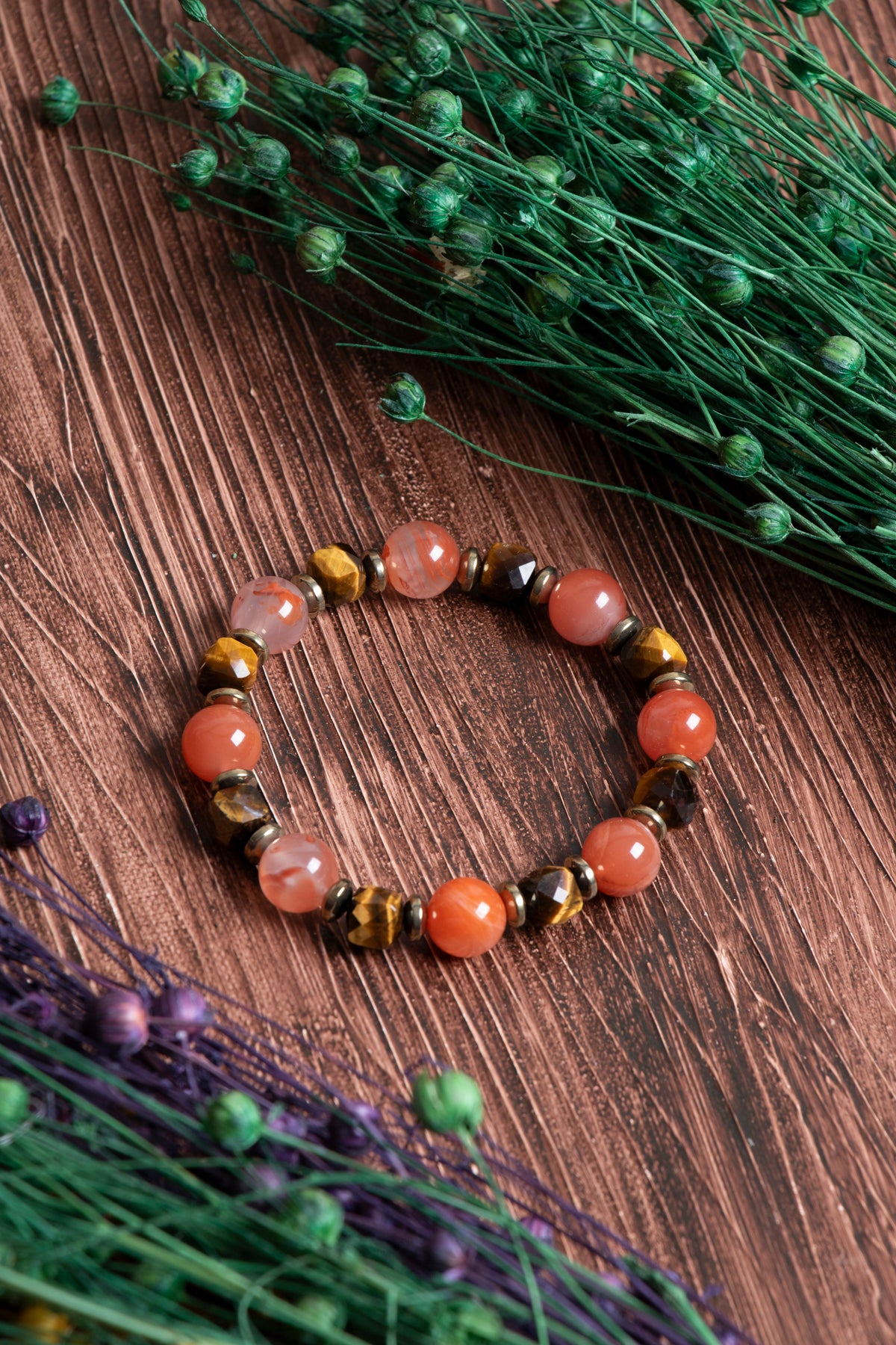 Image of Sertifikalı Yemen Akiği Kaplan Gözü Doğal Taş Bileklik