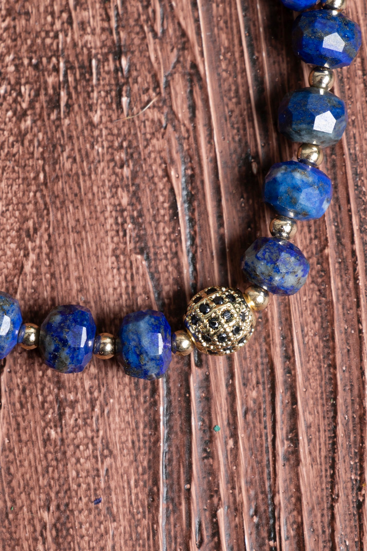 Sertifikalı Lapis Lazuli (Fasetli) Zirkon aparatlı Doğal Taş Bileklik