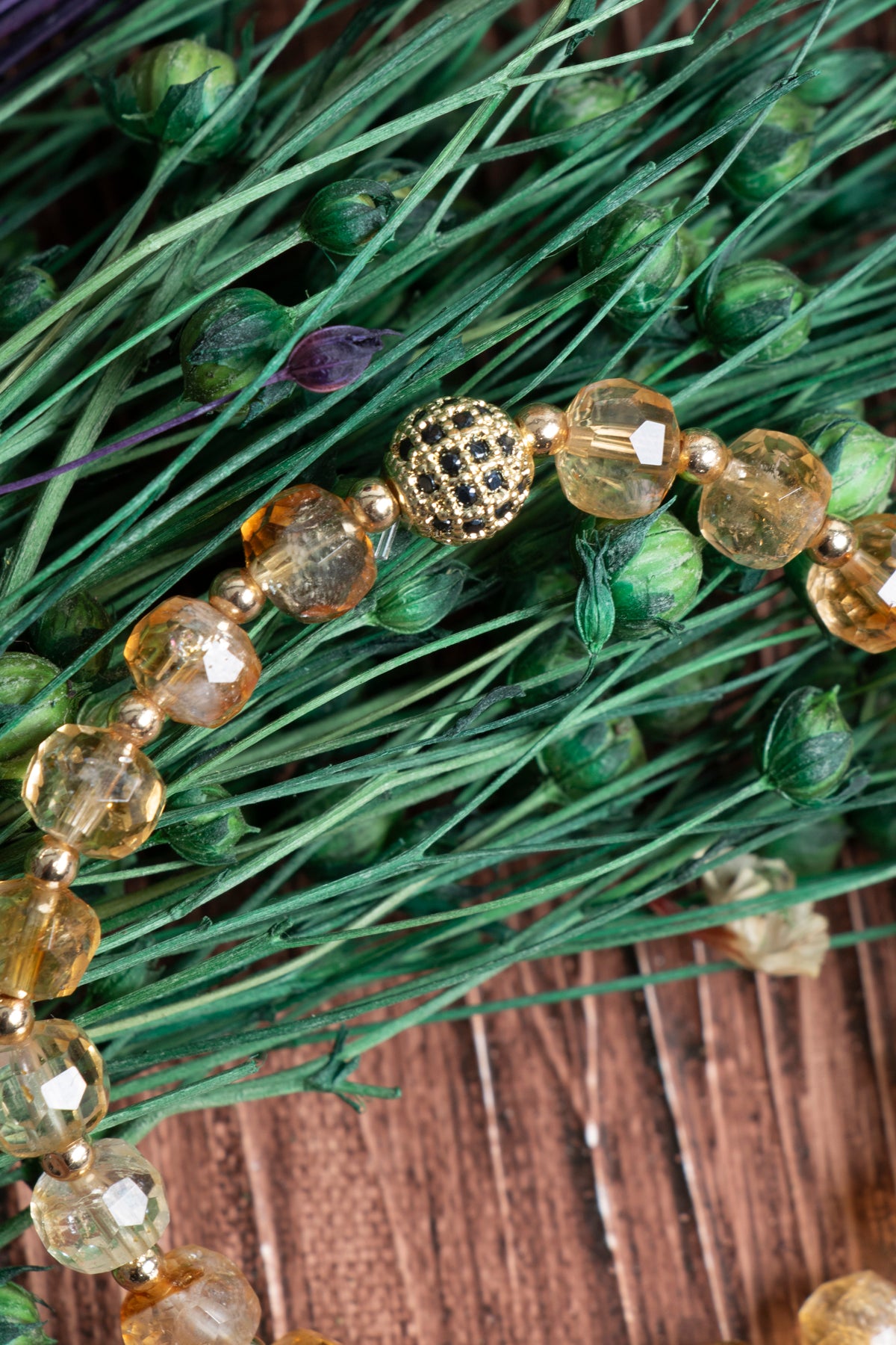 Image of Sertifikalı Fasetli Sitrin Doğal Taş Bileklik