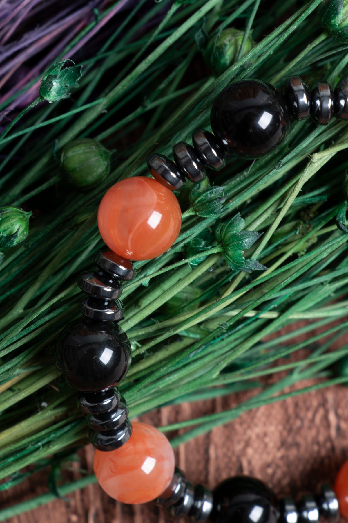 Image of Sertifikalı Hakiki Yemen Akiği ve Obsidyen Doğal Taş Bileklik