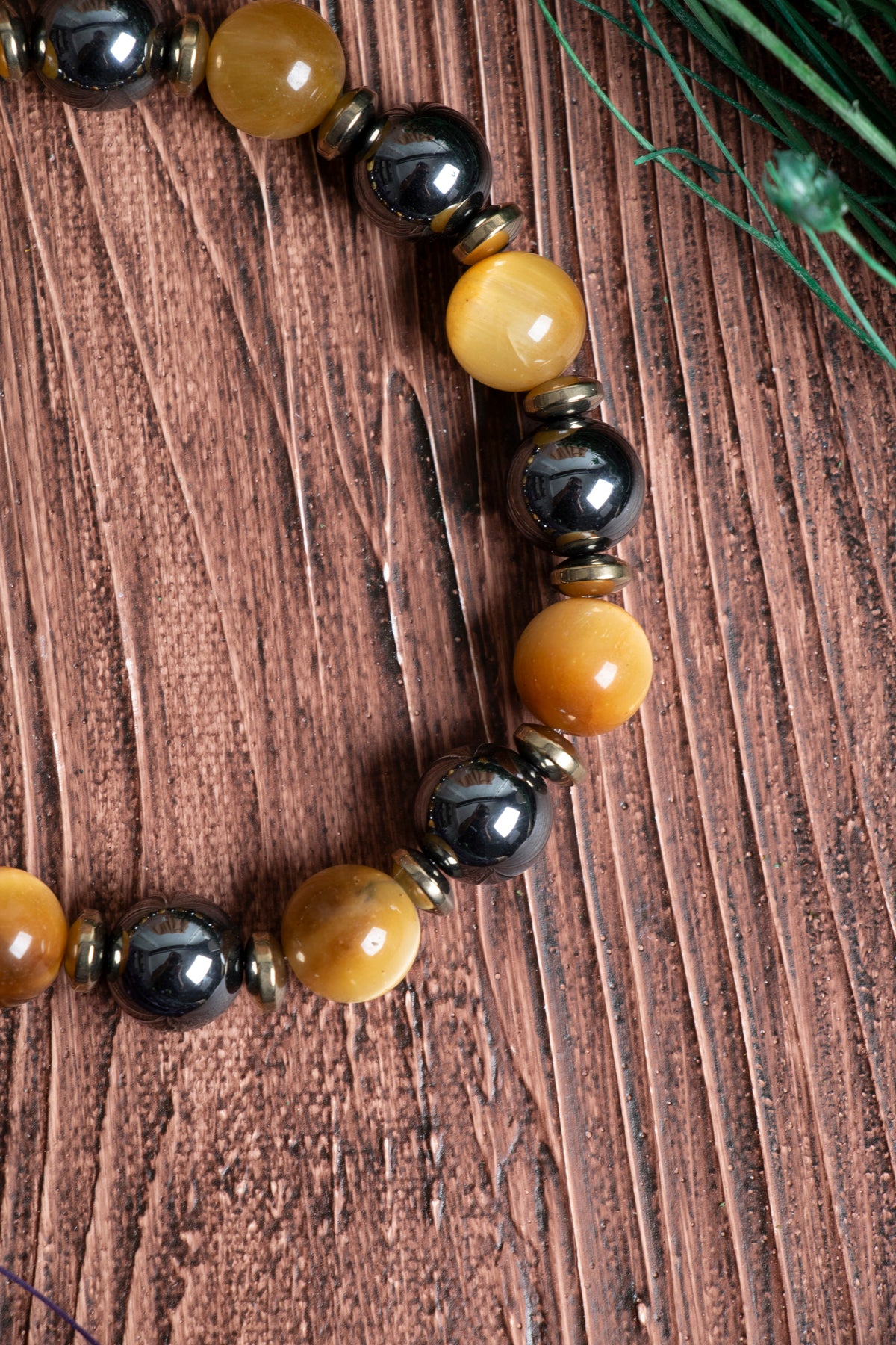 Image of Sertifikalı Hematit Kaplan Gözü Doğal Taş Bileklik